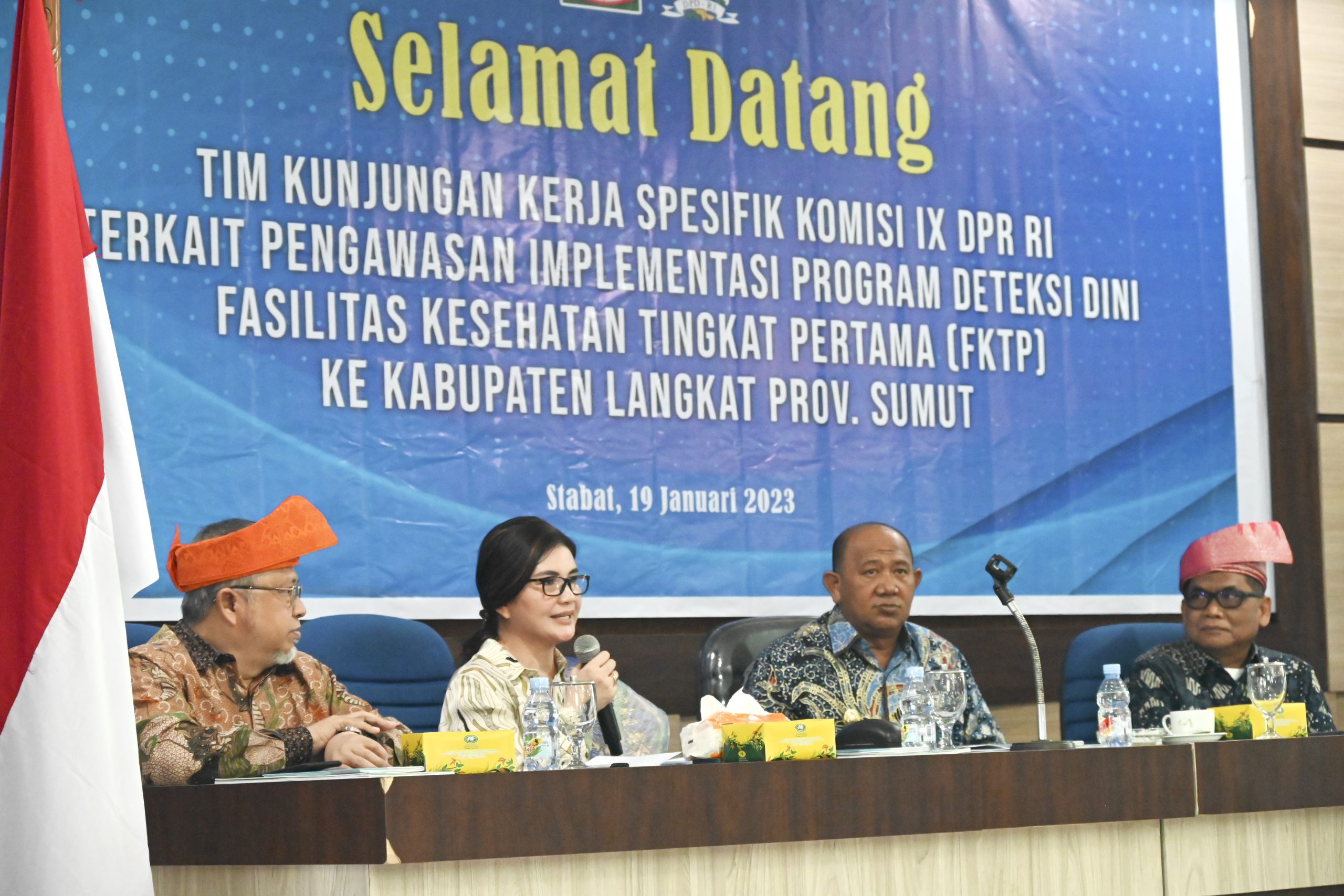 Ketua Komisi IX DPR RI Felly Estelita Runtuwene saat mengikuti Kunspek Komisi IX. Foto: Anne/nr