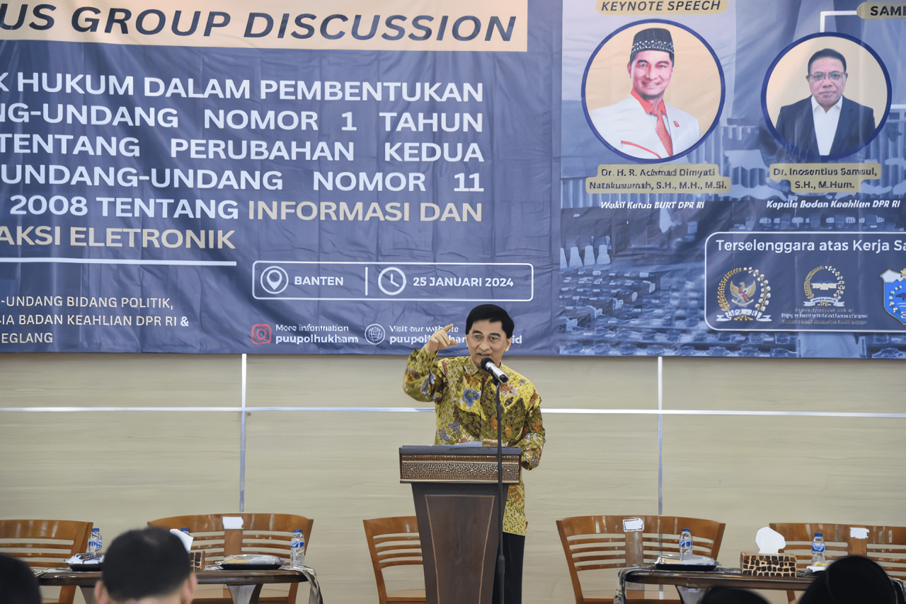 Dimyati Apresiasi FGD tentang Sosialisasi UU ITE yang Diselenggarakan PUU BK DPR RI Bidang Polhukham