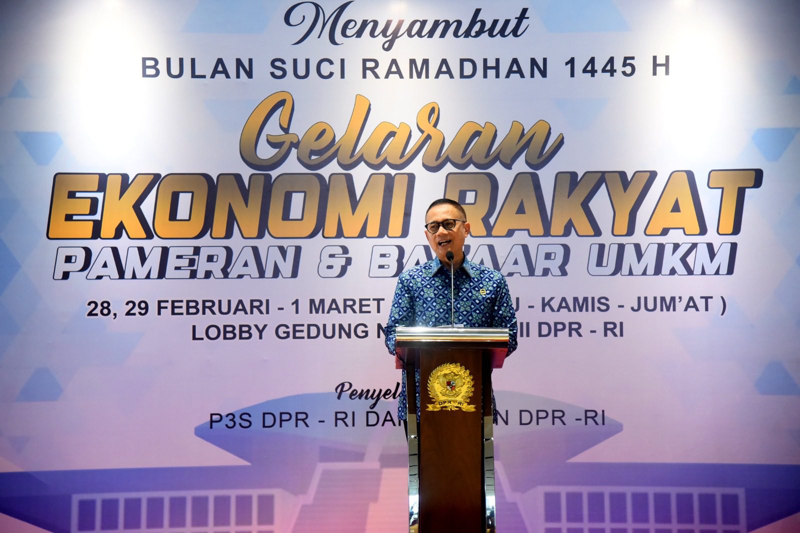 Setjen DPR RI Apresiasi Gelar Ekonomi Rakyat yang Diselenggarakan P3S DPR RI