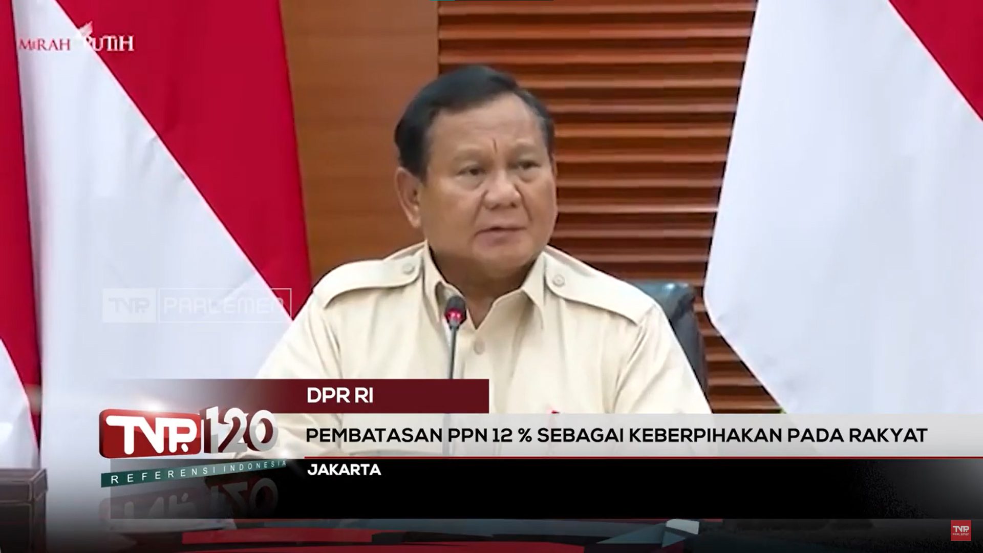 DPR RI : Pembatasan PPN 12% Sebagai Keberpihakan Pada Rakyat – TVR 120
