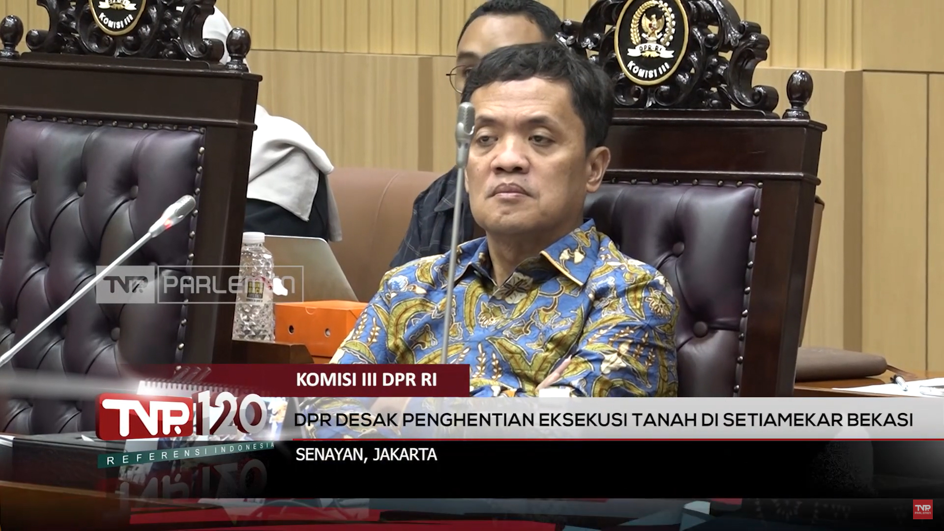 Komisi III DPR RI : DPR Desak Penghentian Eksekusi Tanah Di Setiamekar Bekasi – TVR 120