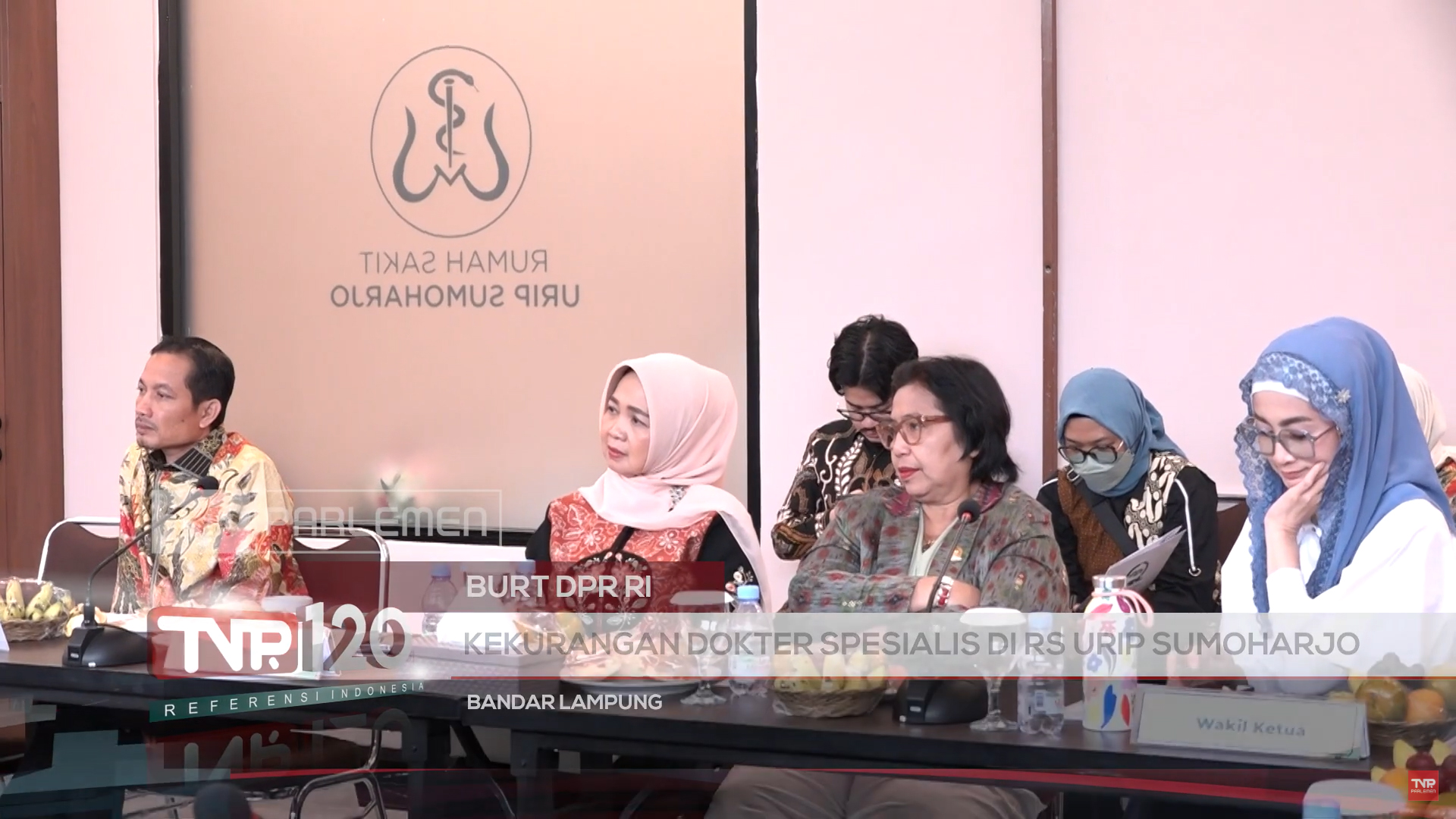 BURT DPR RI : Kekurangan Dokter Spesialis Di RS Urip Sumoharjo – TVR 120