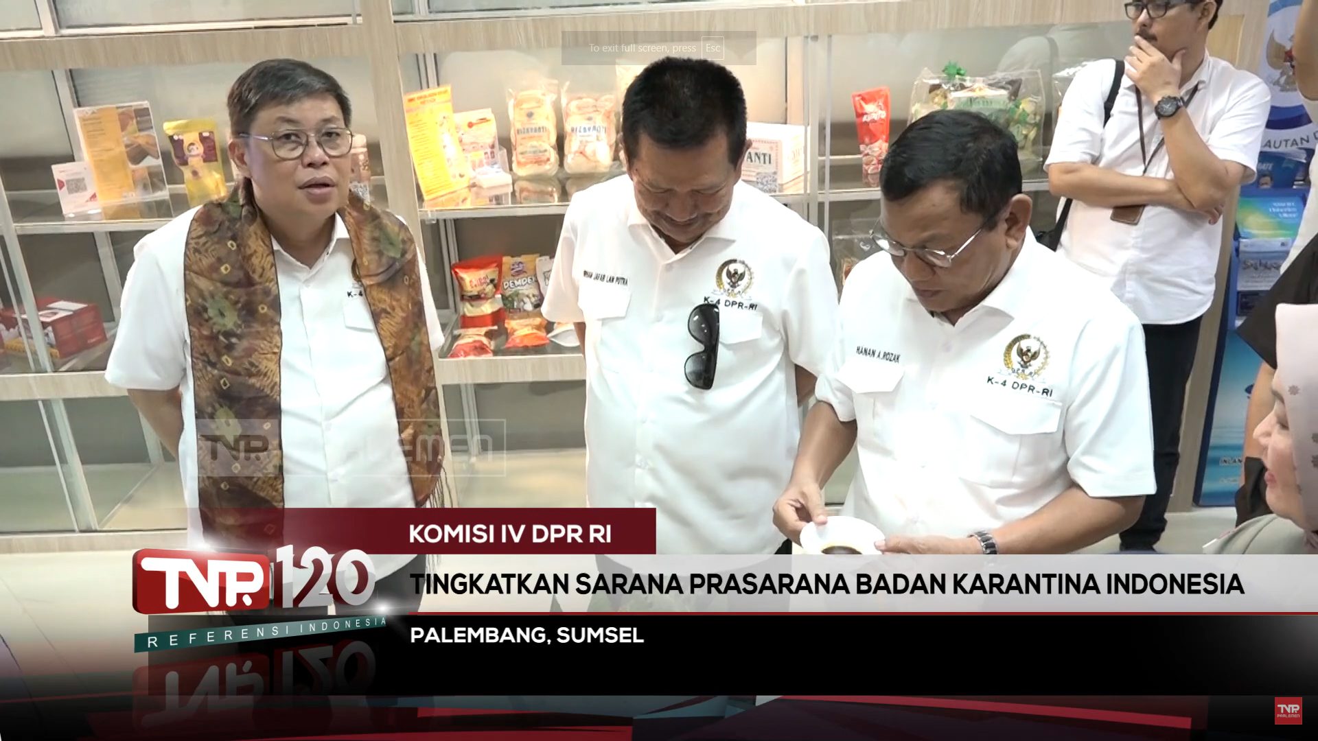 Komisi IV DPR RI: Tingkatkan Sarana Prasarana Badan Karantina Indonesia – TVR 120