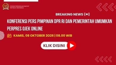 KONFERENSI PERS PIMPINAN DPR RI DAN PEMERINTAH UMUMKAN PERPRES OJEK ONLINE