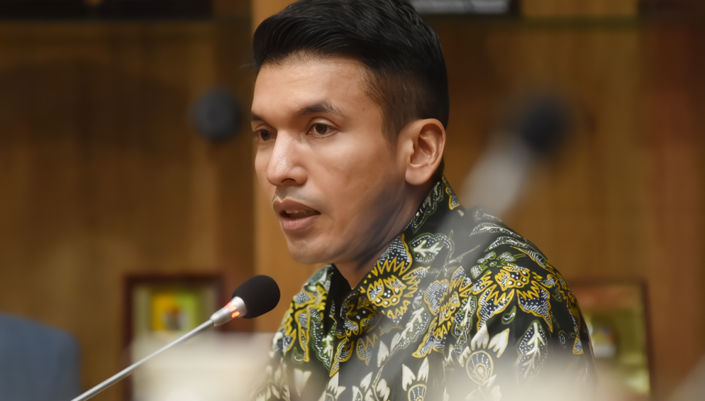 Anggota Komisi X DPR RI Muhamamd Kadafi saat mengikuti Raker Komisi X dengan Kemendikbudristek, di Gedung Nusantara I, Senayan, Jakarta, Selasa (7/11/2023). Foto: Dep/nr.