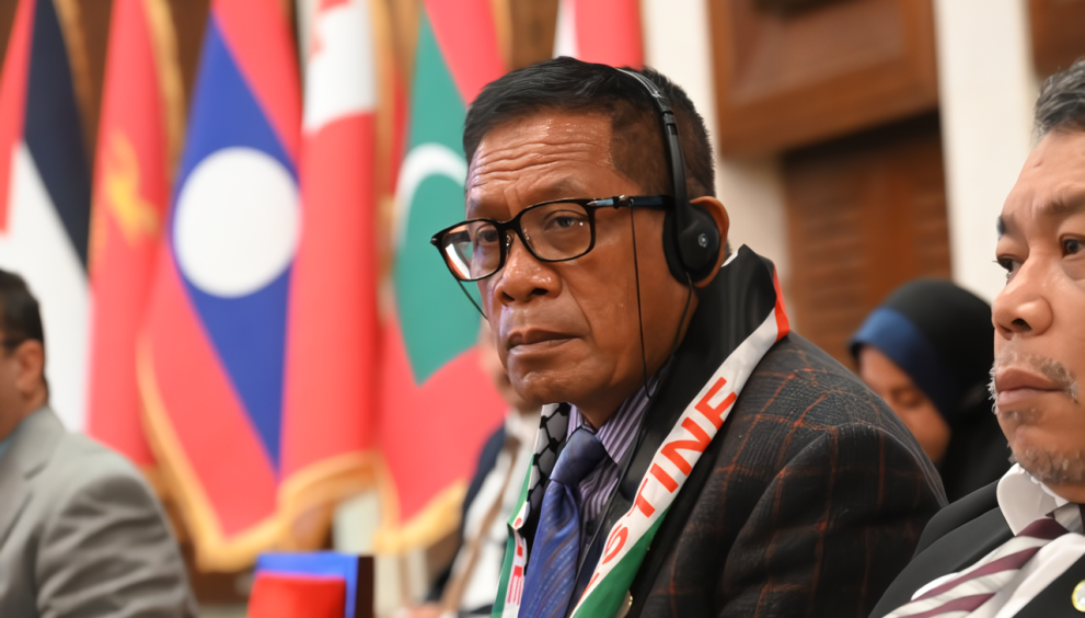 Anggota BKSAP DPR RI Hugua saat mengikuti forum Asian Parliamentary Assembly (APA), Baghdad, Irak, Jumat (10/11/2023). Foto: Saum/nr.