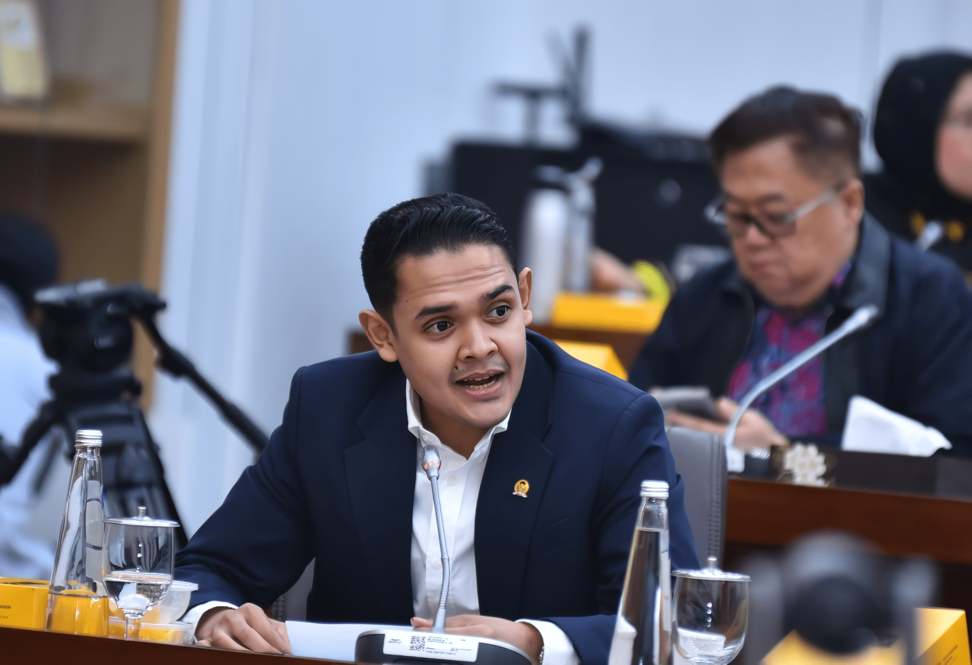 Komisi VI DPR RI Abdul Hakim Bafagih pada Rapat Kerja (Raker) Komisi VI dengan Menteri BUMN Erick Thohir di Gedung Nusantara I, DPR RI, Senayan, Jakarta, Senin (2/9/2024). Foto : Eno/Andri.