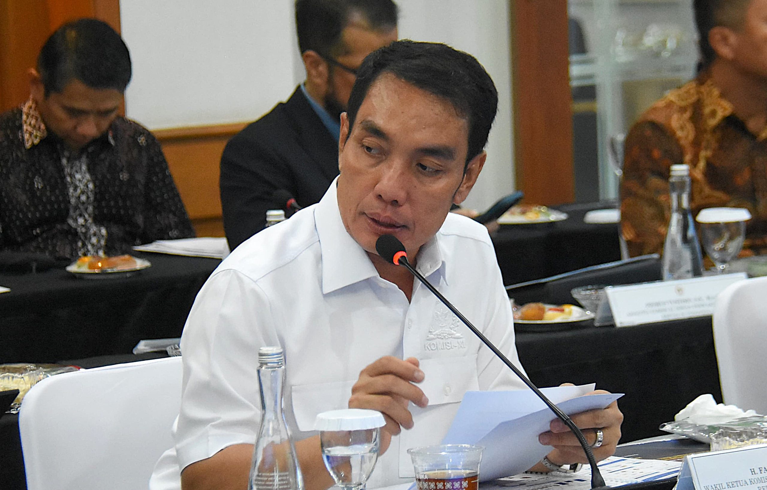 Wakil Ketua Komisi XI DPR RI Fauzi Amro dalam Kunjungan Kerja Spesifik ke Kantor Bank Indonesia Perwakilan Sumatera Selatan, Palembang, Jumat (21/2/2025). Foto : Aha/Andri.