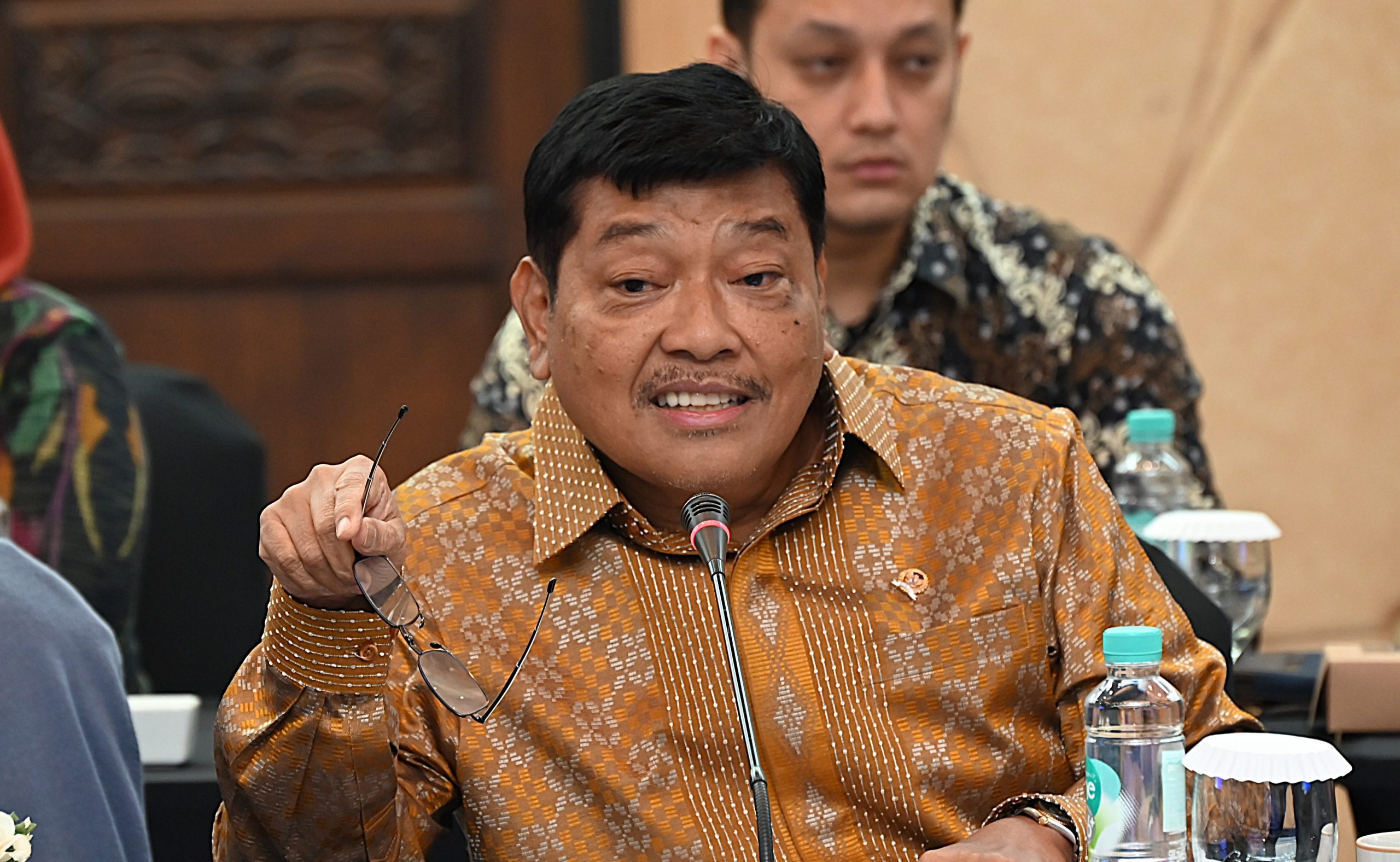 Ketua BAKN DPR RI Andreas Eddy Susetyo dalam pertemuan di Palembang, Kamis (27/2/2025). Foto : Kiki/Andri.