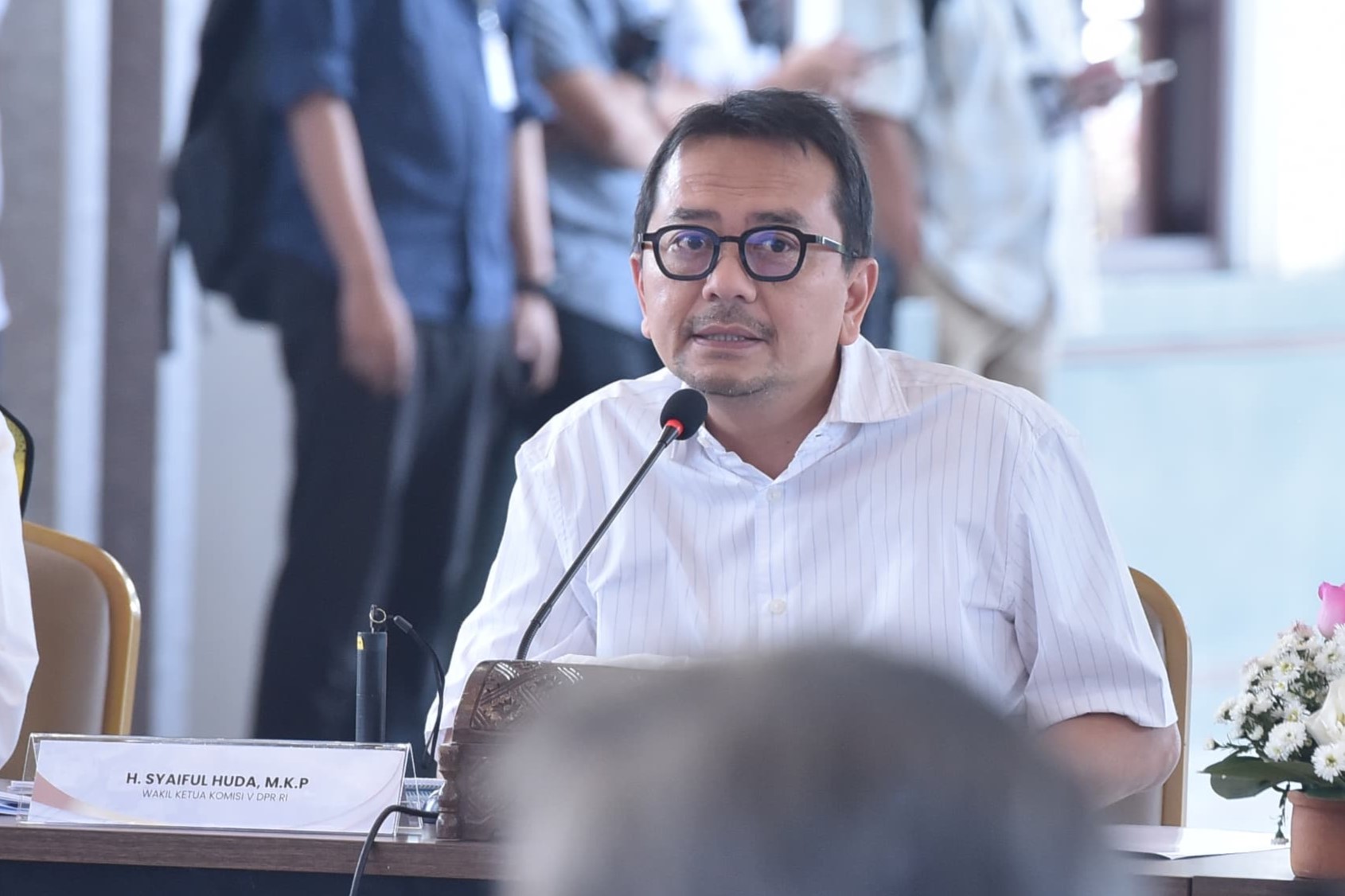 Wakil Ketua Komisi V DPR RI, Syaiful Huda, saat memimpin kunspek meninjau langsung persiapan menjelang libur Lebaran 2025 di Stasiun Bandung, Jawa Barat, Kamis (14/3/2025). Foto: Azka/vel.