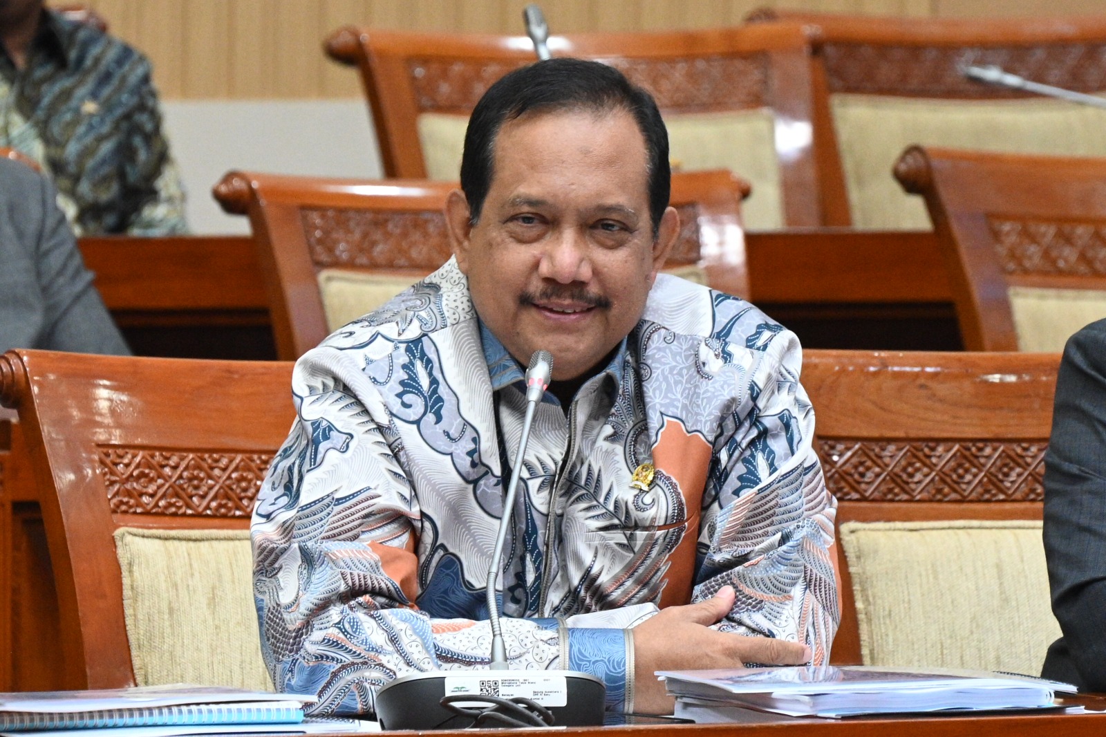 Anggota Komisi III Rikwanto, saat mengikuti Rapat Dengar Pendapat Umum (RDPU) dengan Jampidum Kejagung, Dirtipideksus, Bareskrim Polri, di Gedung Nusantara II, Senayan, Jakarta, Senin (17/3/2025). Foto: Dep/vel.