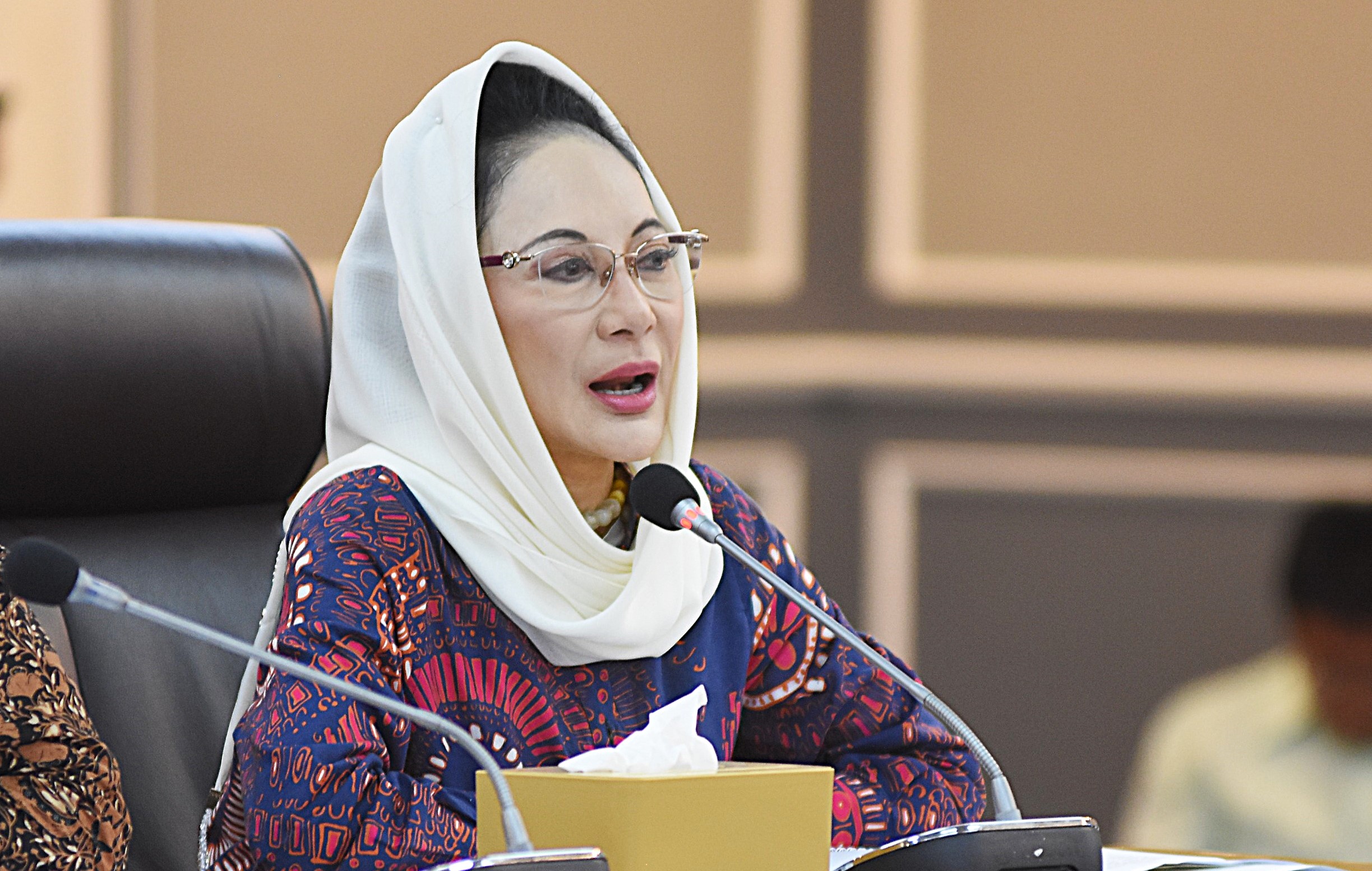 Wakil Ketua Komisi XIII DPR RI Dewi Asmara dalam RDP Komisi XIII dengan Pejabat Eselon I Kementerian Sekretariat Negara dan jajarannya di Gedung Nusantara II, Senayan, Jakarta, Kamis (13/03/2025). Foto : Runi/Andri.