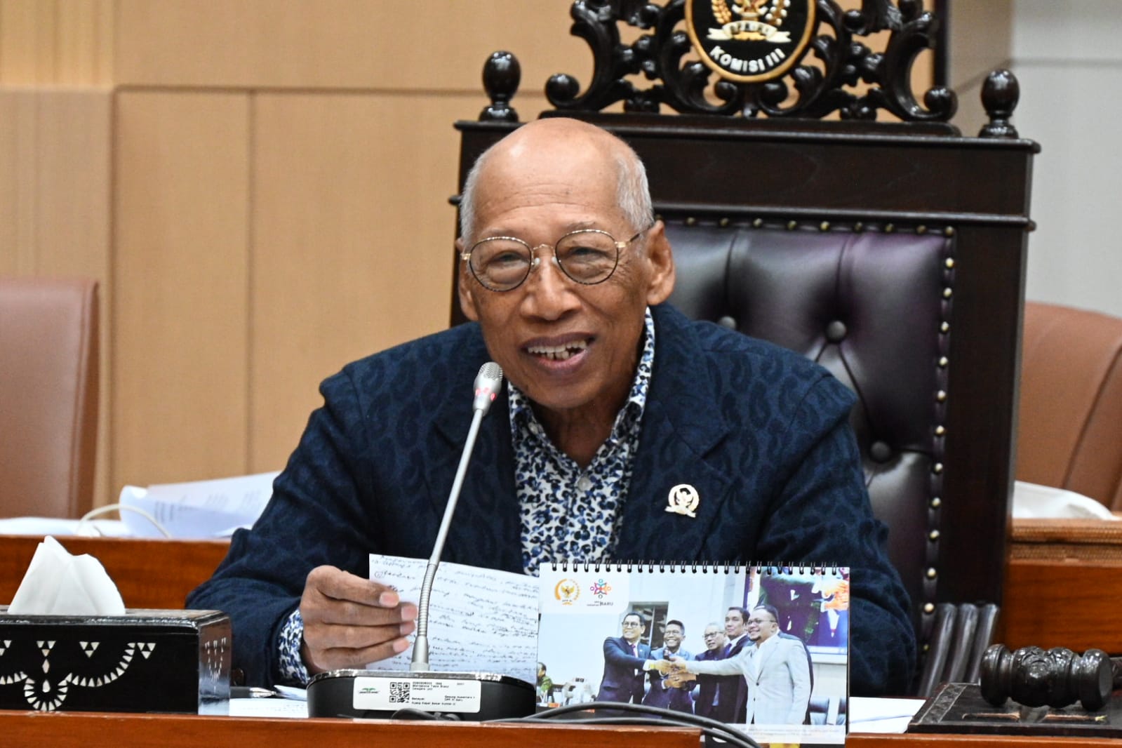 Anggota Komisi III DPR RI I Wayan Sudiarta, saat RDPU Komisi III DPR RI terkait penyusunan RUU Hukum Acara Pidana bersama para ahli hukum di Gedung Nusantara II, Senayan, Jakarta, Rabu (5/4/2025). Foto: Dep/vel.