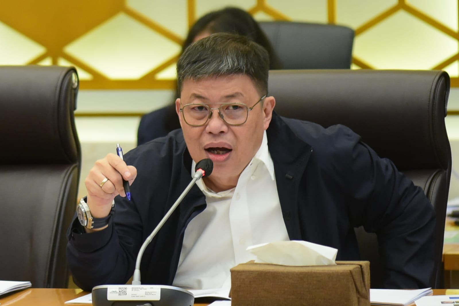 Wakil Ketua Komisi IV DPR RI Alex Indra Lukman, saat Rapat Kerja Komisi IV DPR RI bersama Menteri Pertanian (Mentan) Amran Sulaiman di Gedung Nusantara DPR RI, Jakarta, Selasa (11/3/2025). Foto: Oji/vel.