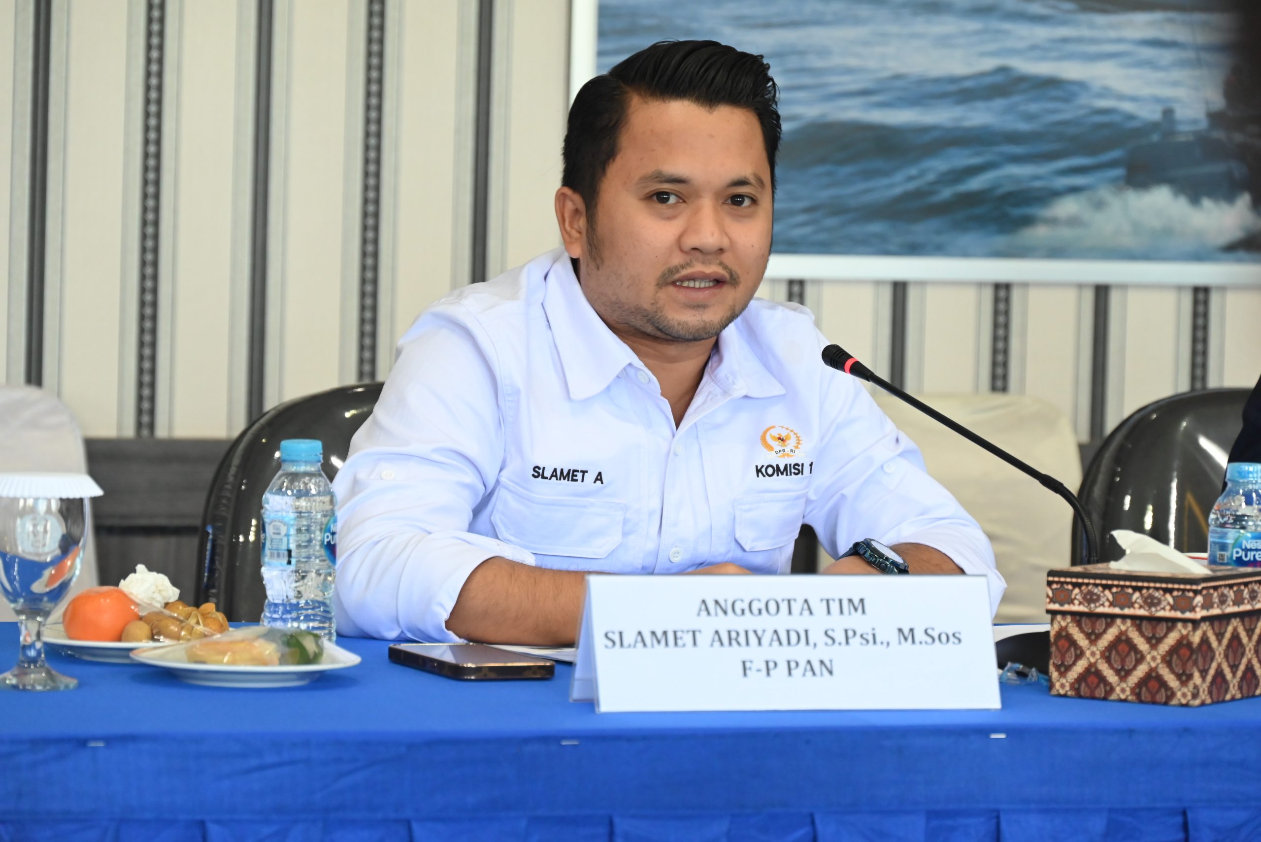 Anggota Komisi I DPR RI, Slamet Ariyadi, saat kunjungan kerja spesifik Komisi I di Kupang, NTT, Jumat (25/4/2025). Foto: Galuh/vel.