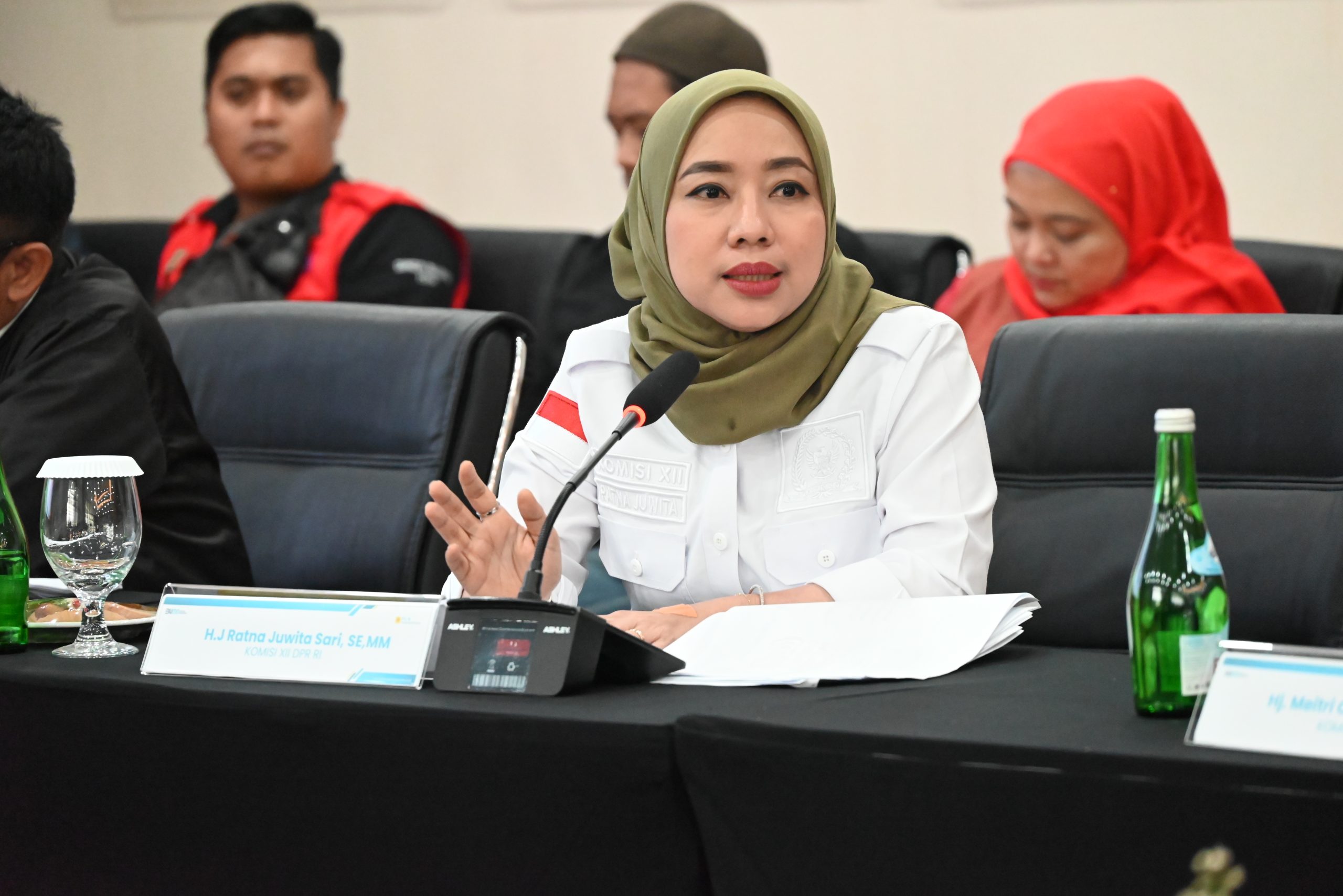 Anggota Komisi XII DPR RI Ratna Juwita, saat mengikuti kunjungan kerja reses Komisi XII DPR RI di PLTU Paiton, Probolinggo, Jawa Timur, Minggu (13/4/2025). Foto: Galuh/vel.