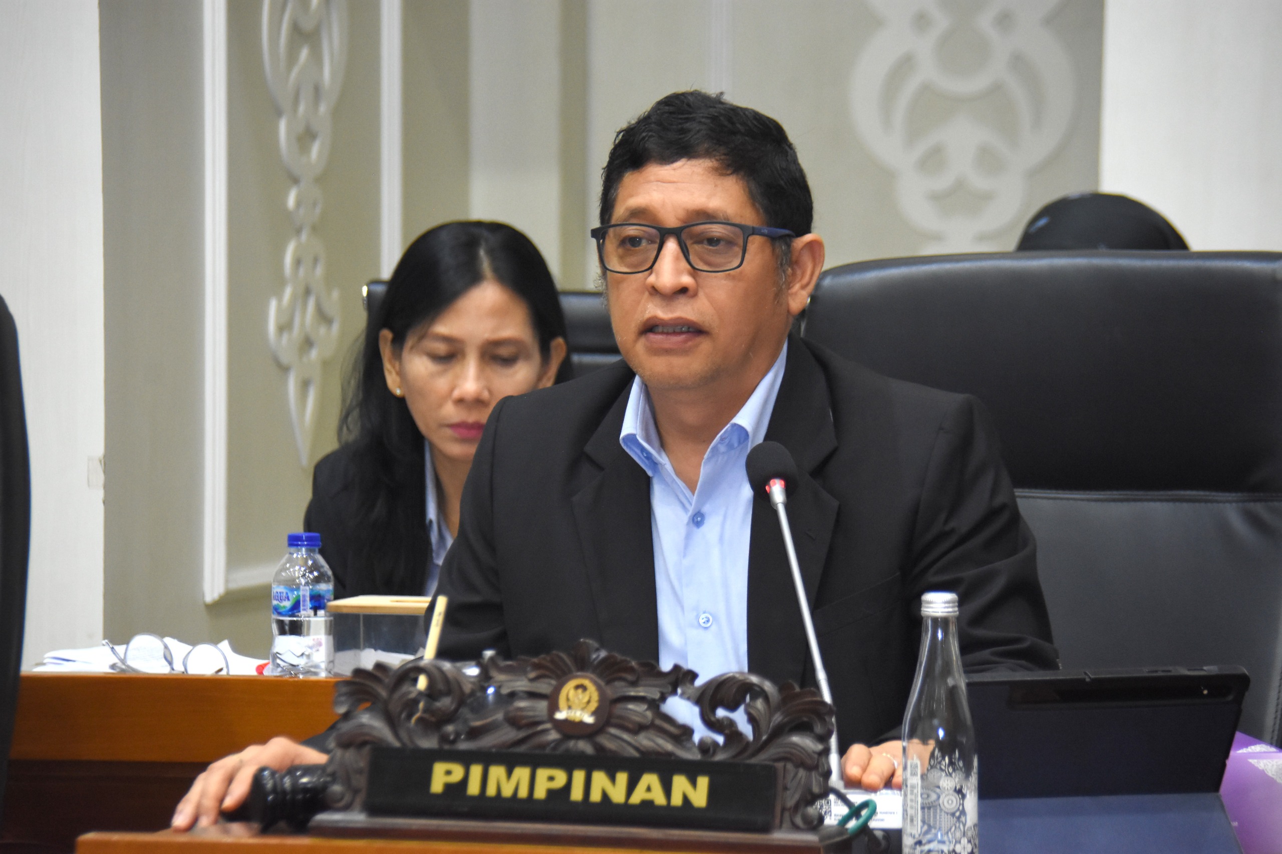 Ketua Badan Legislasi (Baleg) Baleg DPR Bob Hasan saat rapat dalam rangka penyusunan RUU tentang Perubahan UU No.16 Tahun 1997 tentang Statistik di Gedung Nusantara I DPR RI, Senayan, Jakarta, Senin, (28/4/2025). Foto: Geraldi/vel.