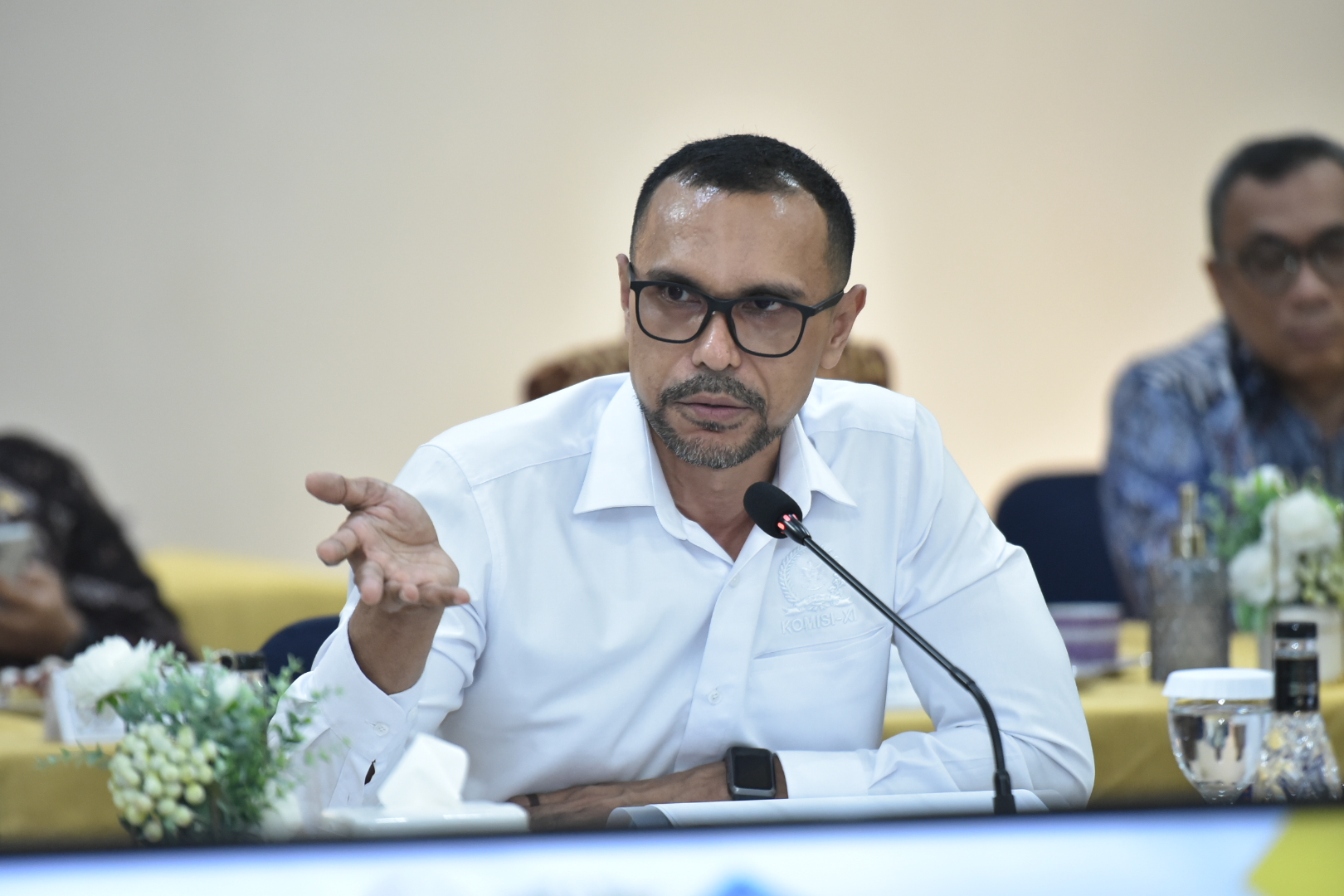 Anggota Komisi XI DPR RI Fathi, saat pertemuan Komisi XI di Kantor Wilayah Kantor Bea Cukai Kota Bandung, Provinsi Jawa Barat, Selasa (15/04/2025). Foto: Andri/vel.