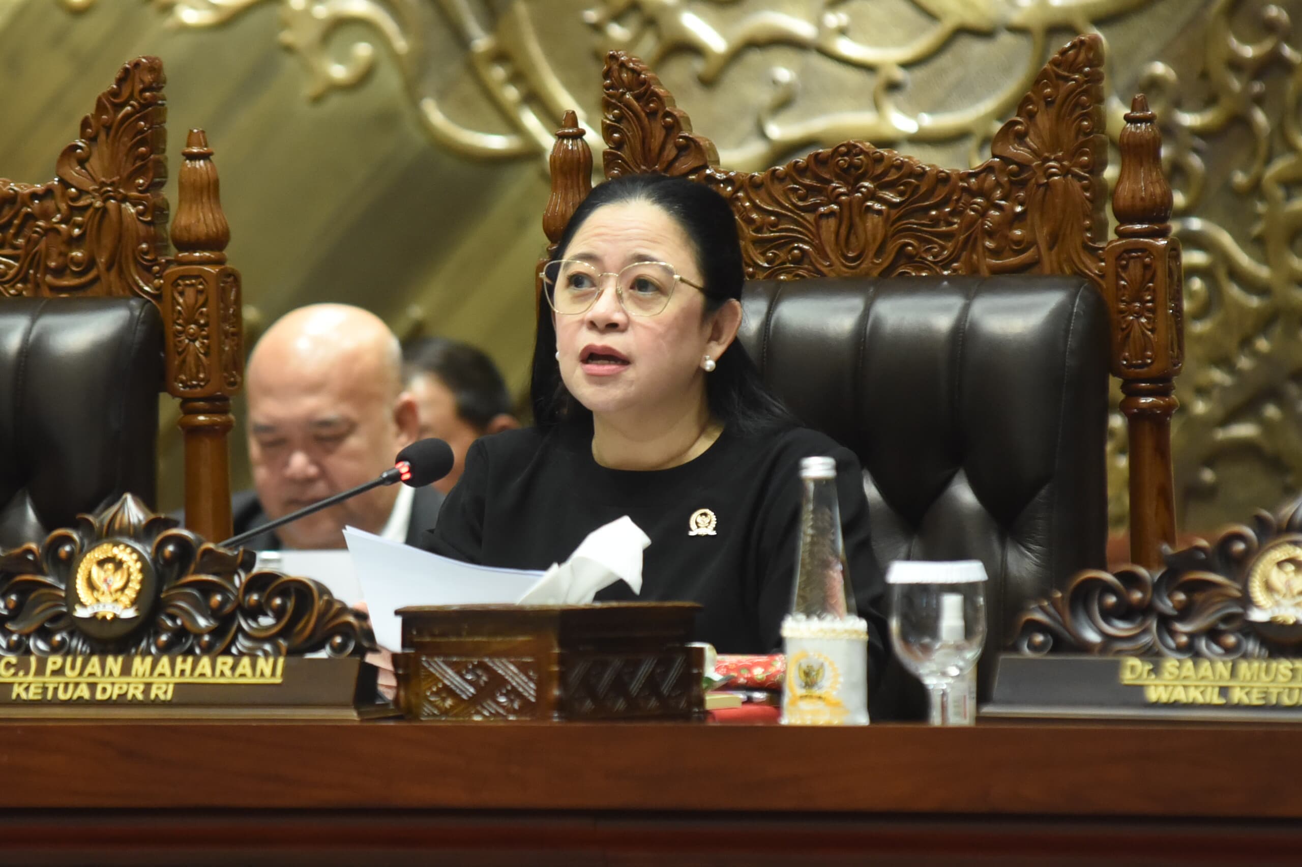 Ketua DPR Puan Maharani saat rapat paripurna di Gedung DPR, Senayan, Jakarta, Selasa (20/5/2025). Foto: Jaka/vel.