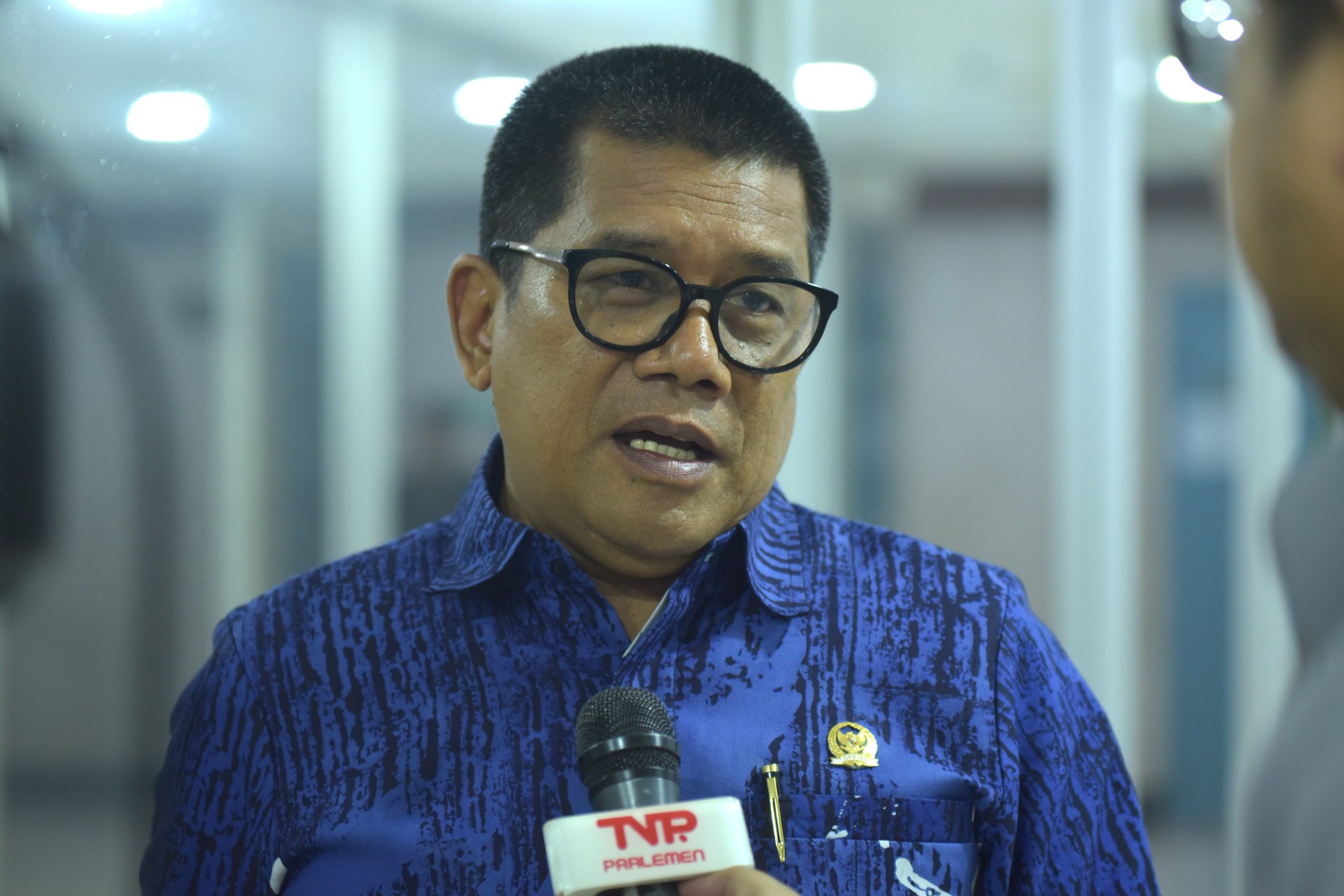 Anggota Badan Legislasi (Baleg) DPR RI Muslim Ayub, usai Rapat Dengar Pendapat Umum (RDPU) Baleg DPR RI dengan perwakilan Koalisi Masyarakat Sipil, JALA PRT, dan KKMI di Ruang Rapat Baleg DPR RI, Gedung Nusantara I, DPR RI, Senayan, Jakarta, Senin (5/5/2025). Foto: Geraldi/vel.