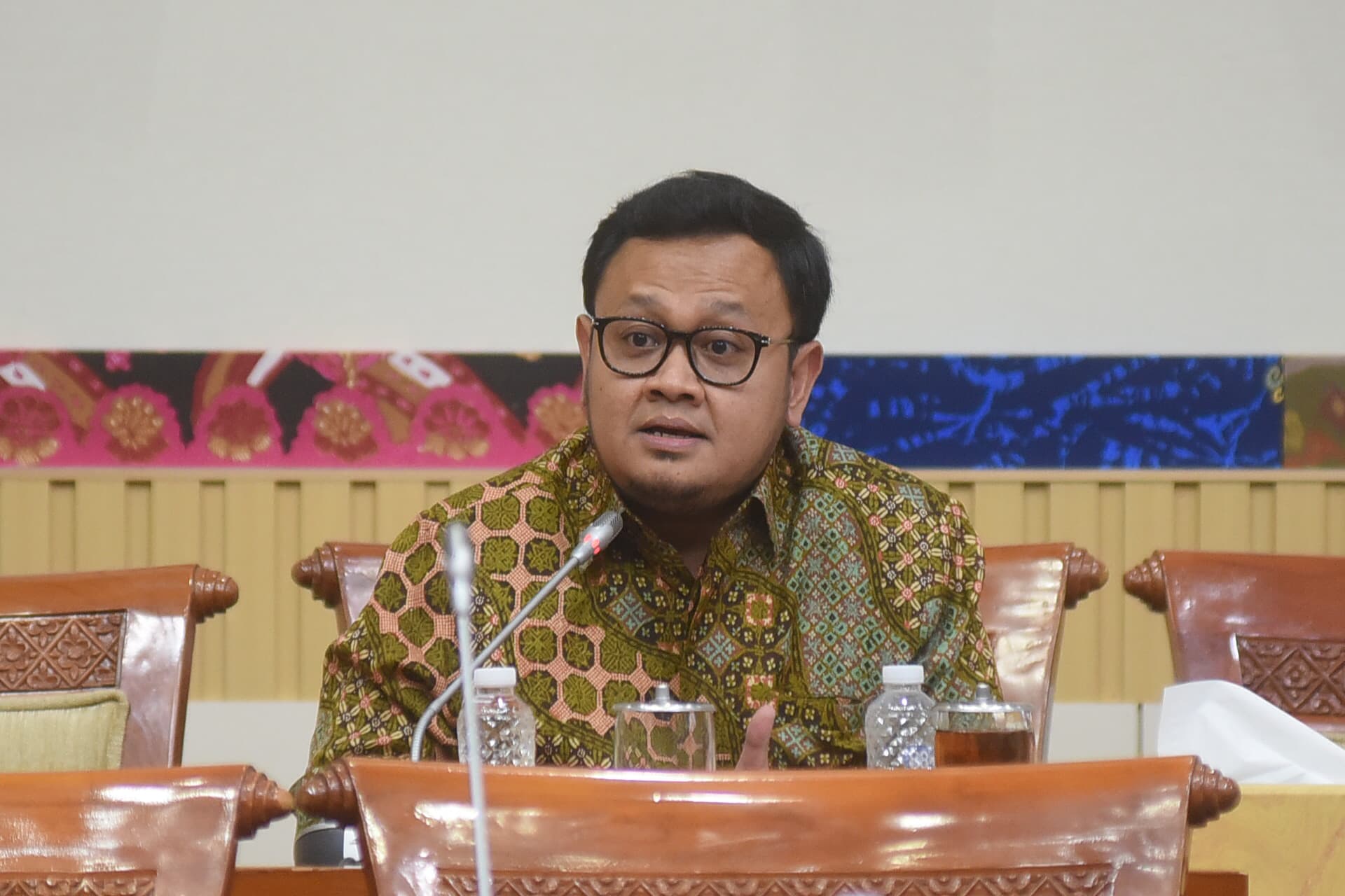Anggota Komisi III Bimantoro Wiyono saat Rapat Dengar Pendapat Umum (RDPU) dengan IKADIN terkait penyusunan Revisi KUHAP di Gedung Nusantara I, Senayan, Jakarta, Senin (19/5/2025). Foto: Dep/vel.