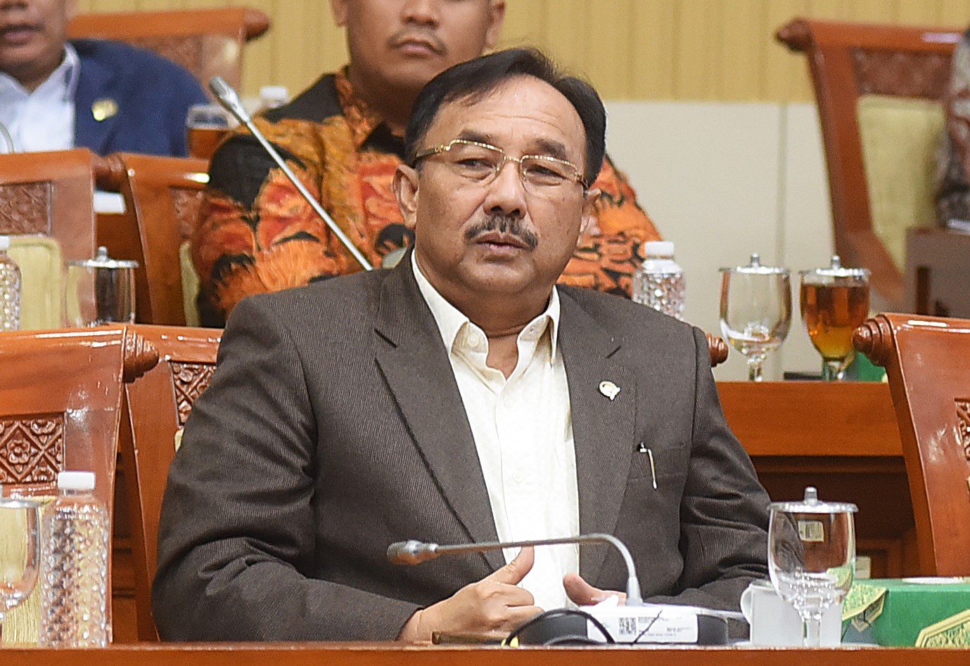 Anggota Komisi III DPR RI Benny Utama dalam RDP dengan Jamdatun, di Gedung Nusantara II, Senayan, Jakarta, Selasa (6/5/2025). Foto : Devi/Andri.