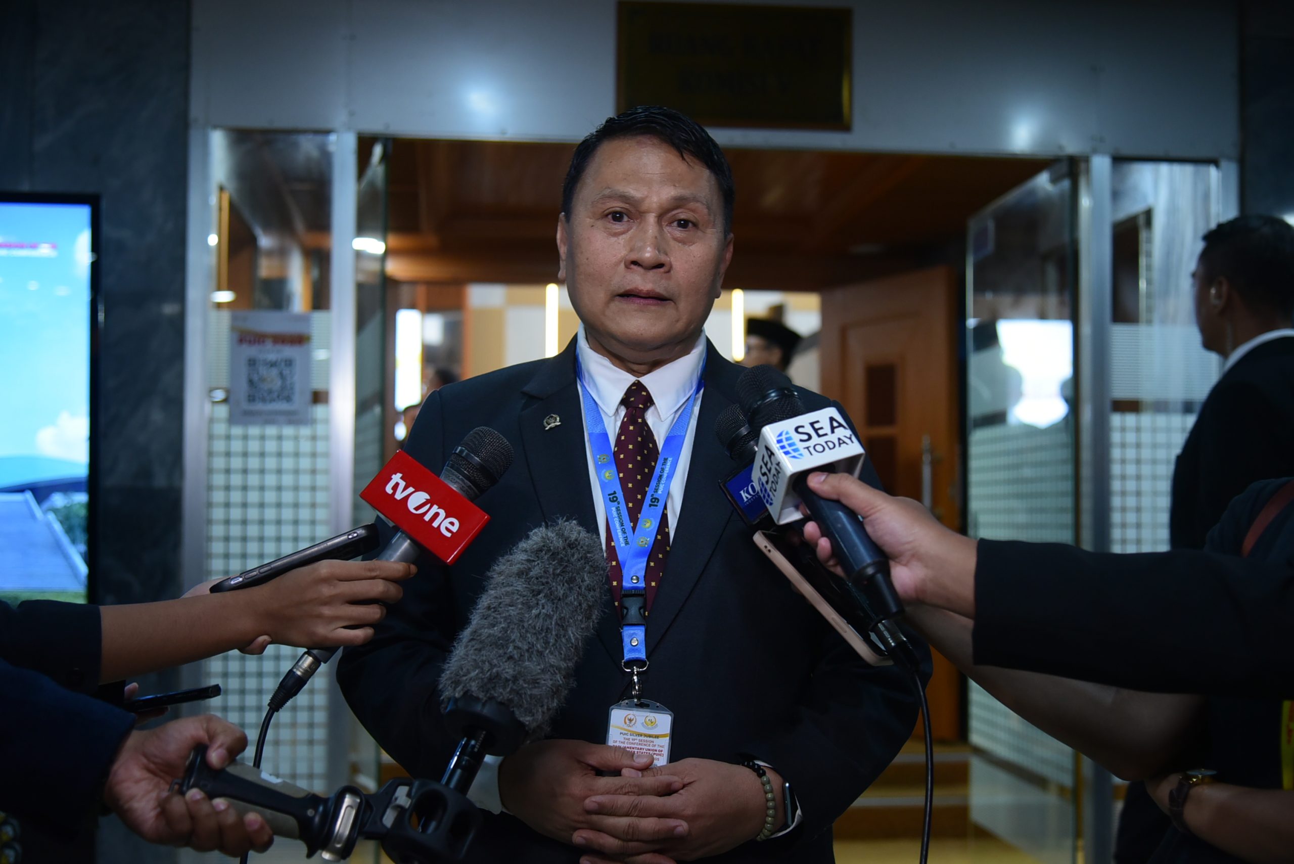 Ketua Badan Kerja Sama Antar-Parlemen (BKSAP) DPR RI Mardani Ali Sera saat diwawancara di Gedung DPR, Senayan, Jakarta, Selasa (13/5/2025). Foto: Oji/vel.