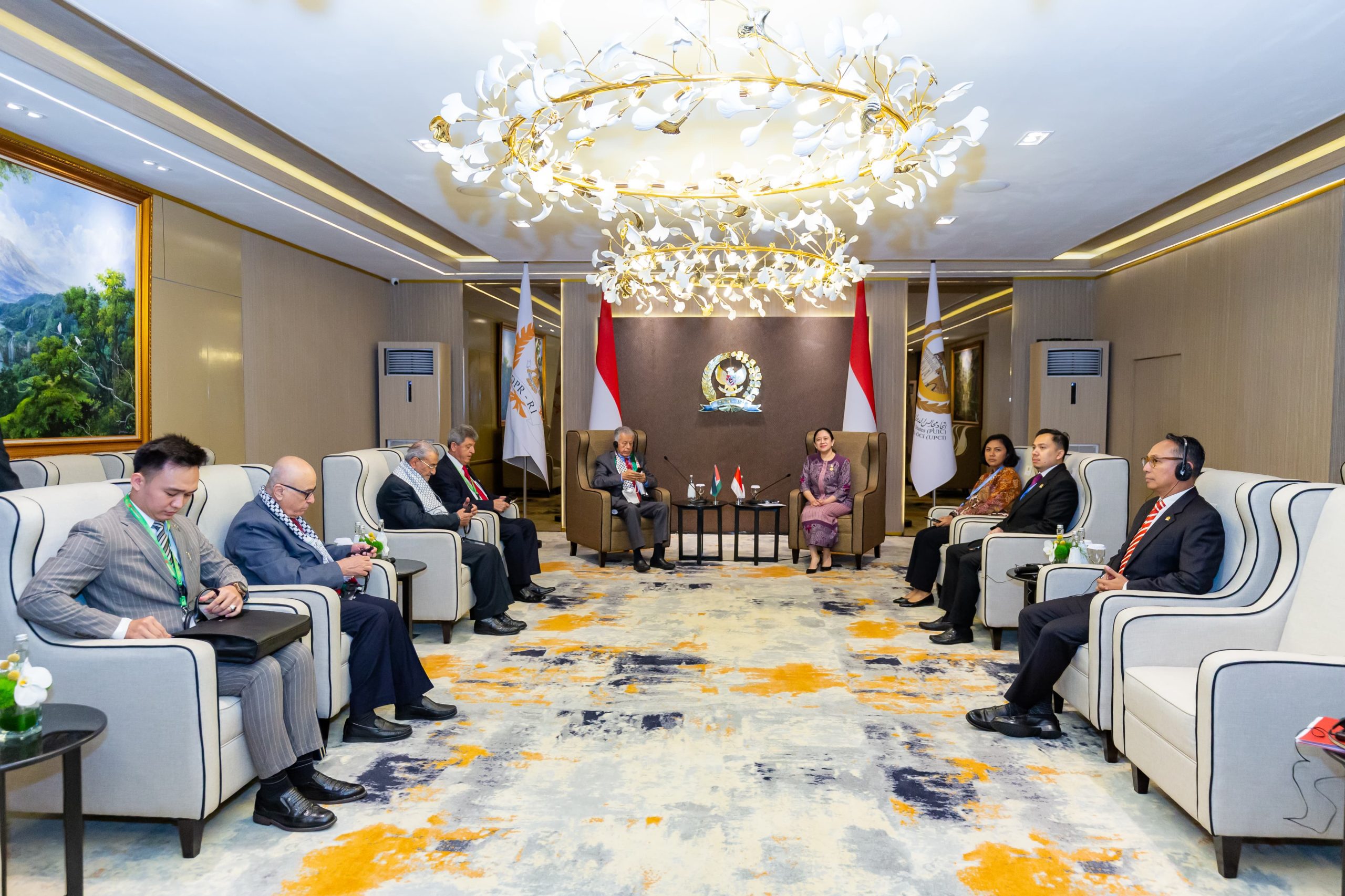 Anggota Komisi I DPR RI, Junico B.P. Siahaan, turut mengikuti pertemuan bilateral antara DPR RI dan Delegasi Negara Palestina yang berlangsung di Gedung Nusantara III, Kompleks Parlemen, Senayan, Jakarta, Rabu (14/5/2025). Foto: Ist/vel.