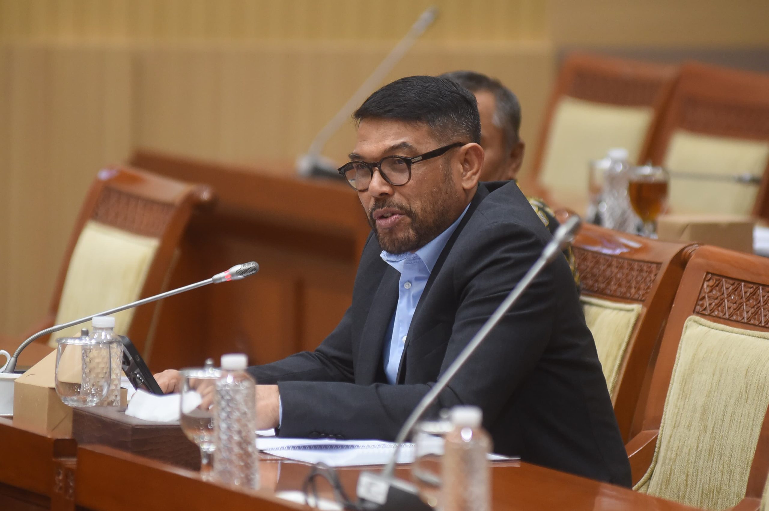 Anggota Komisi III DPR RI, Nasir Djamil, saat Rapat Dengar Pendapat (RDP) bersama Jaksa Agung Muda Tindak Pidana Khusus di Gedung Nusantara II, Senayan, Jakarta, Selasa (20/5/2025). Foto: Dep/vel.