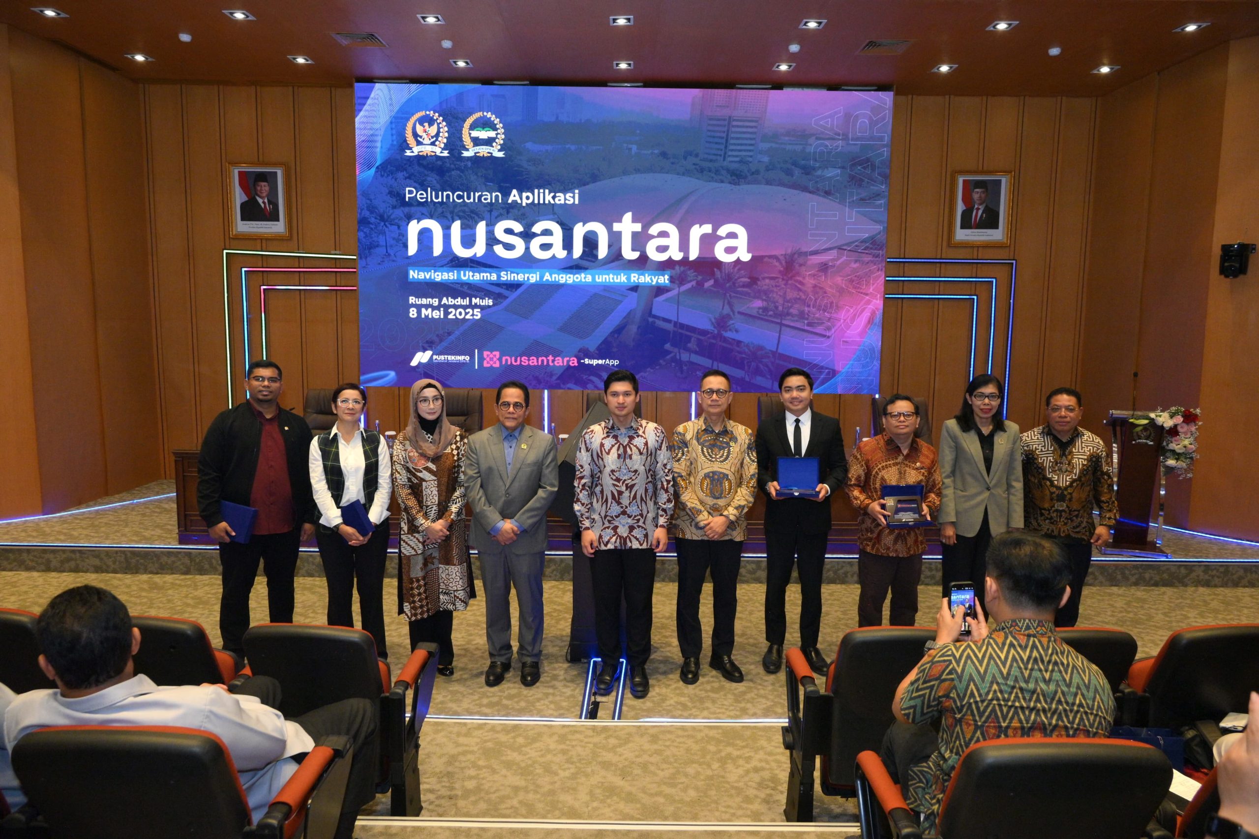 Ketua BURT DPR RI Rizki Aulia Rahman Natakusumah saat menghadiri agenda peluncuran resmi Nusantara SuperApp di Gedung Nusantara, DPR RI, Senayan, Jakarta, Kamis (8/5/2025). Foto: Farhan/vel.