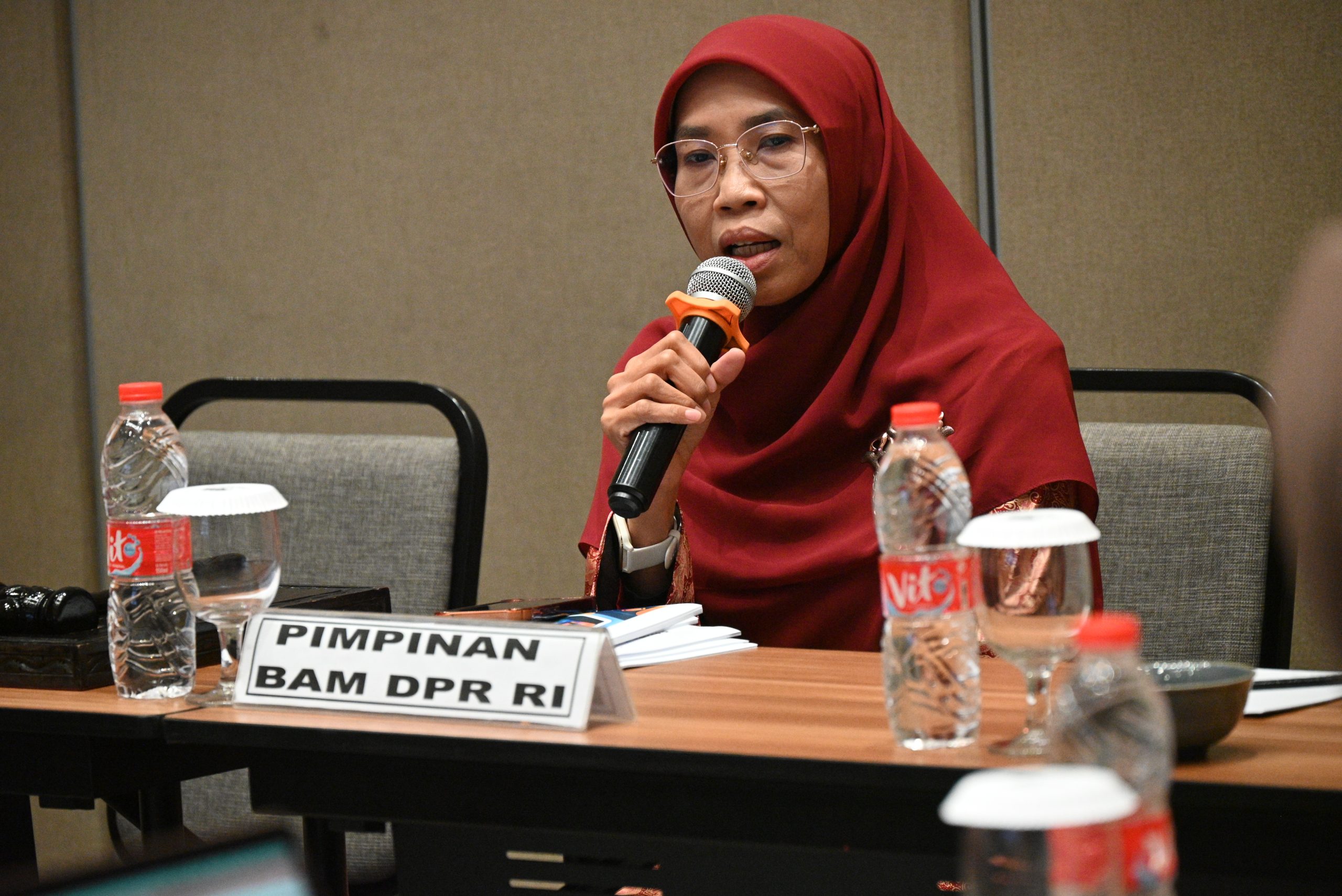 Ketua Badan Aspirasi Masyarakat (BAM )DPR RI, Netty Prasetiyani saat diskusi terpumpun bertajuk Darurat Etika dan Moralitas di Era Digital di Tangerang Selatan, Banten pada Senin (26/5/2025). Foto: Ucha/vel.