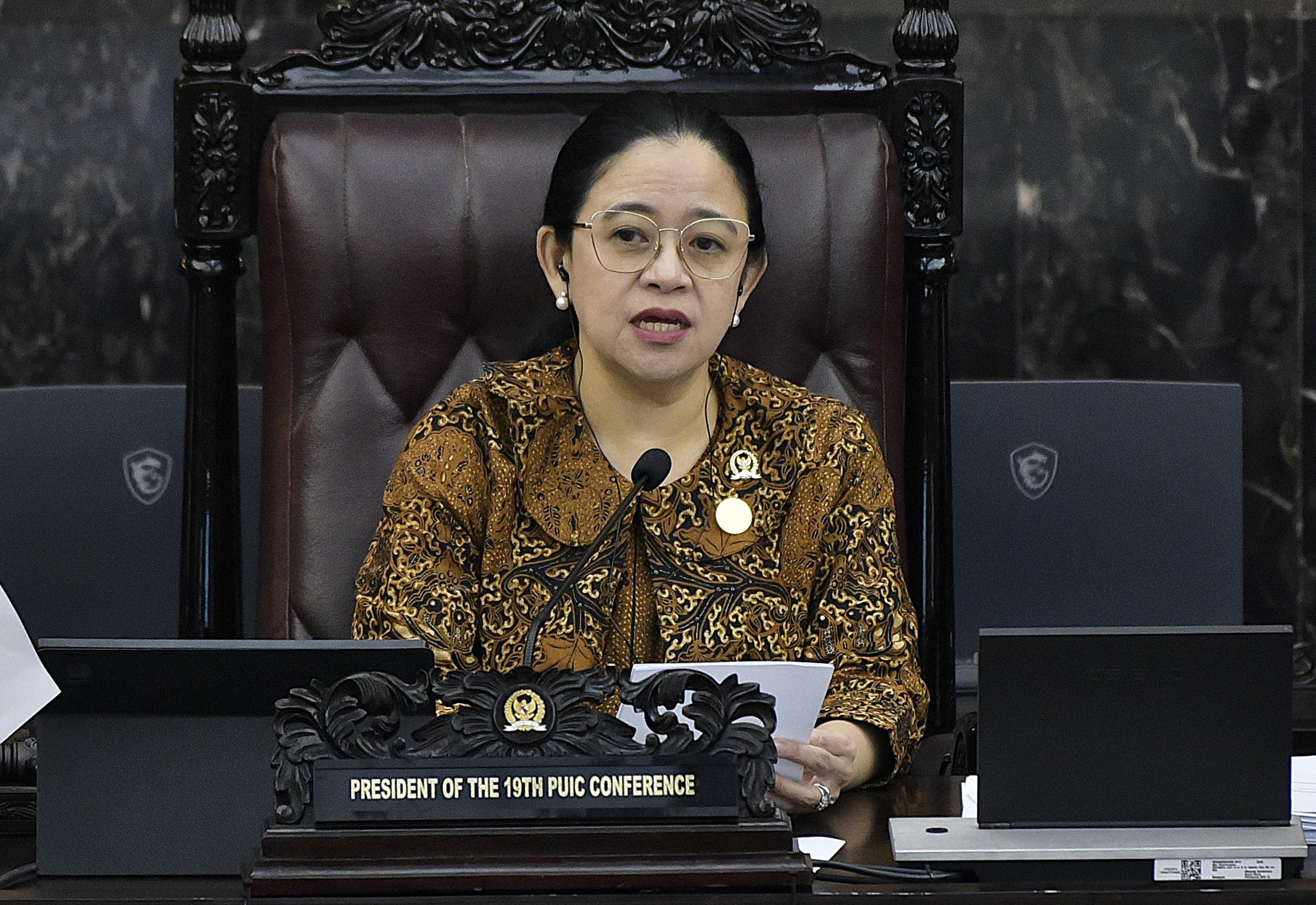 Ketua DPR Puan Maharani di Gedung DPR, Senayan, Jakarta, Kamis (15/5/2025). Foto : Mu/Andri.