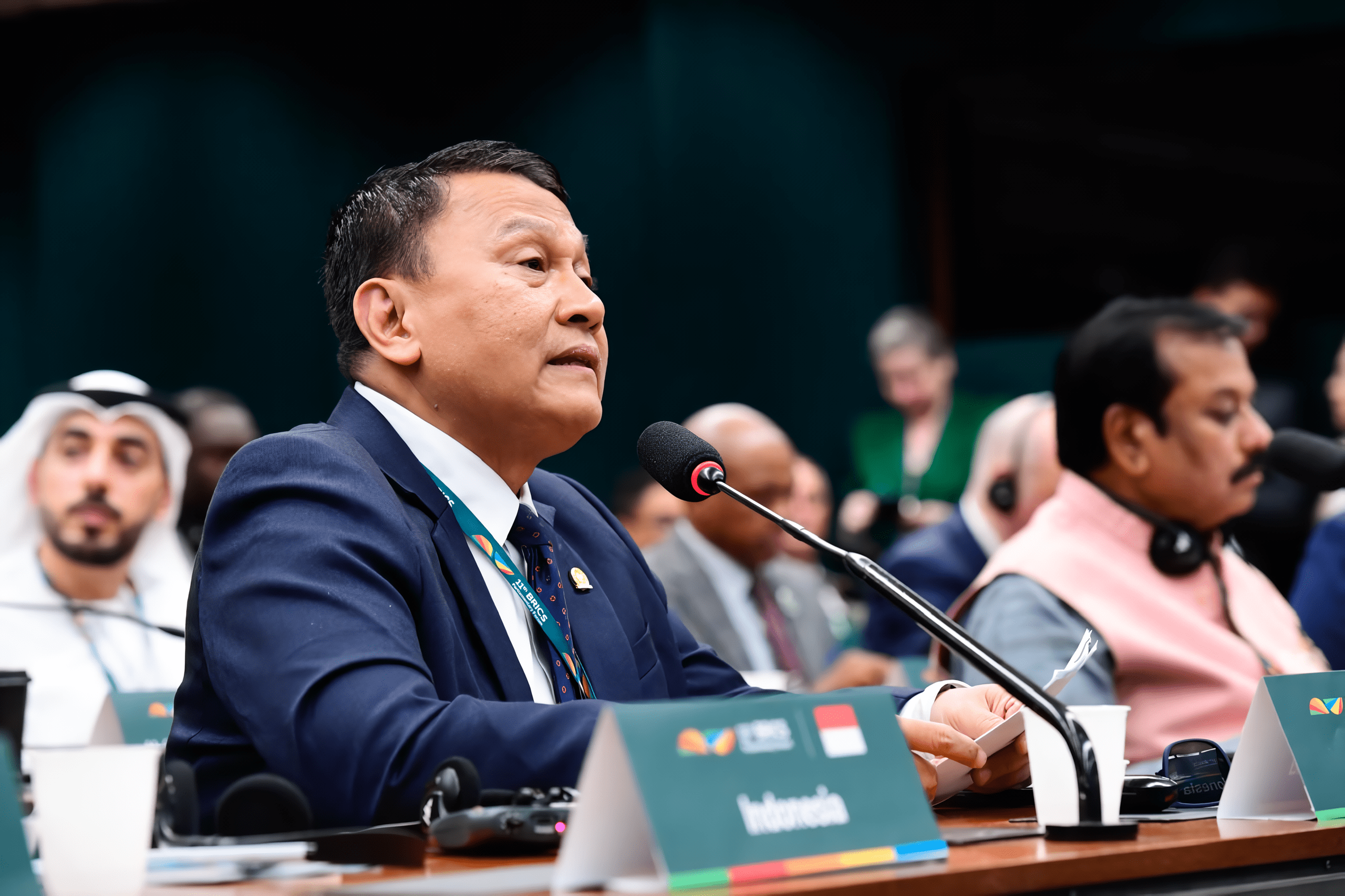 Ketua Badan Kerja Sama Antar Parlemen (BKSAP) DPR RI, Mardani Ali Sera, dalam Forum Parlemen BRICS yang tengah berlangsung di Brasilia, Brasil, Selasa (3/6/2025). Foto : Ist/Andri.