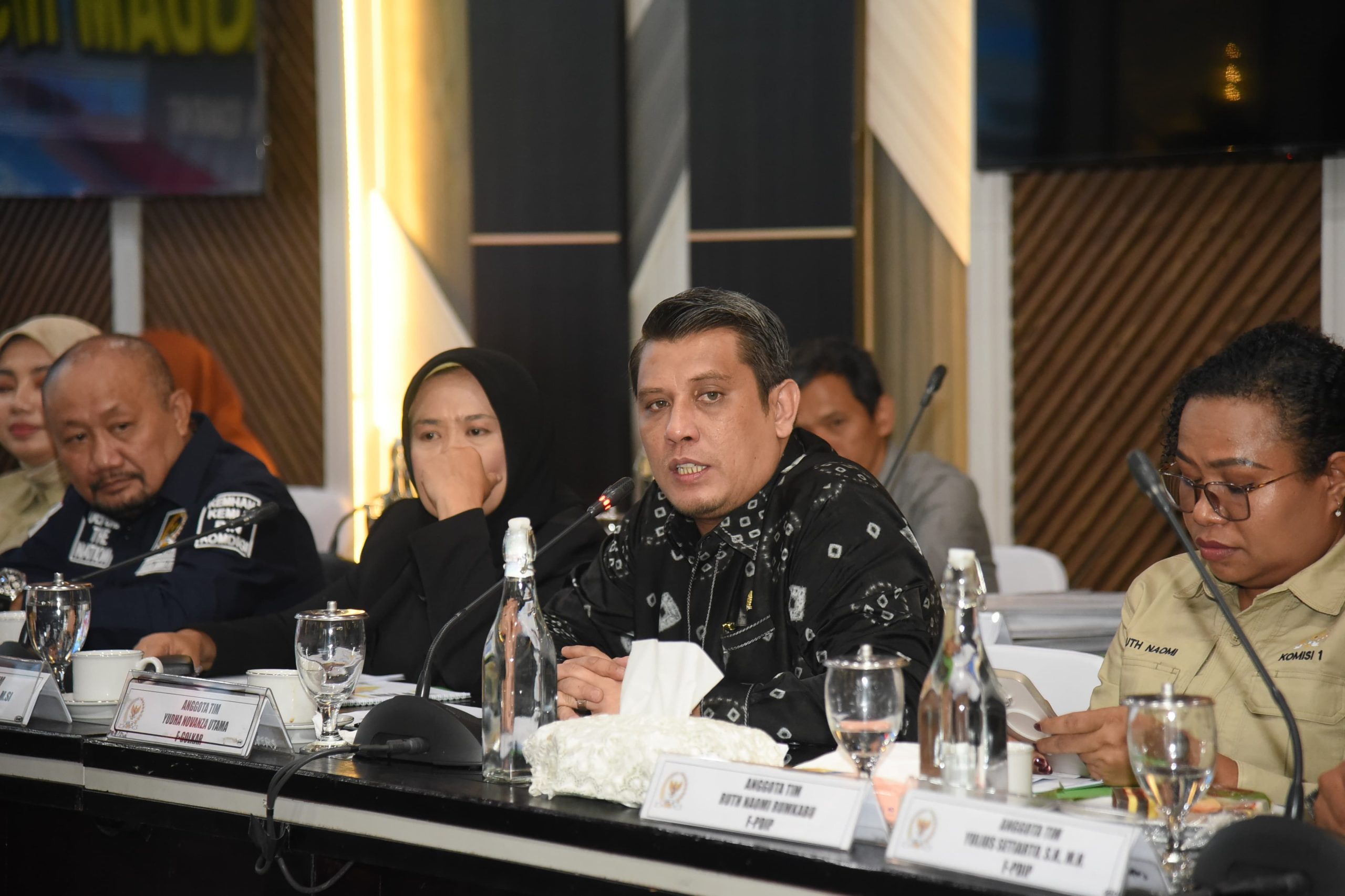 Anggota Komisi I DPR RI Yudha Novanza Utama saat kunjungan kerja Komisi I DPR RI ke Markas Kodam II/Sriwijaya, Palembang, Provinsi Sumatera Selatan, Rabu (28/5/2025). Foto: Arief/vel.