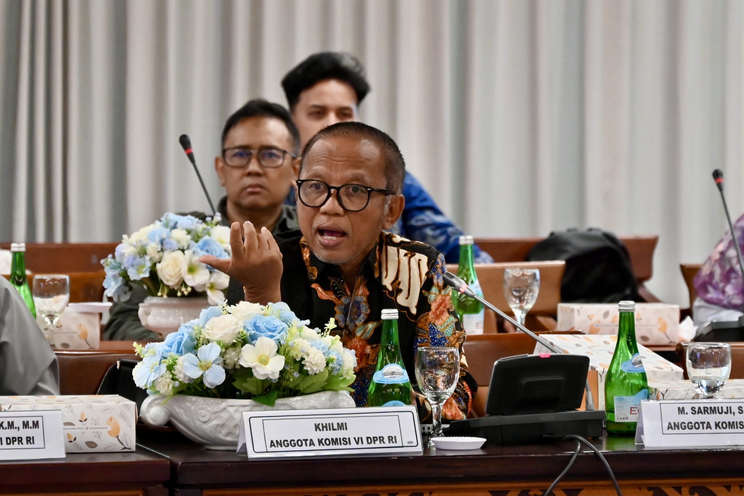 Anggota Komisi VI DPR RI, Khilmi, saat kunjungan kerja reses Komisi VI DPR di Samarinda, Kalimantan Timur, Rabu (18/6/2025). Foto: Eki/vel.