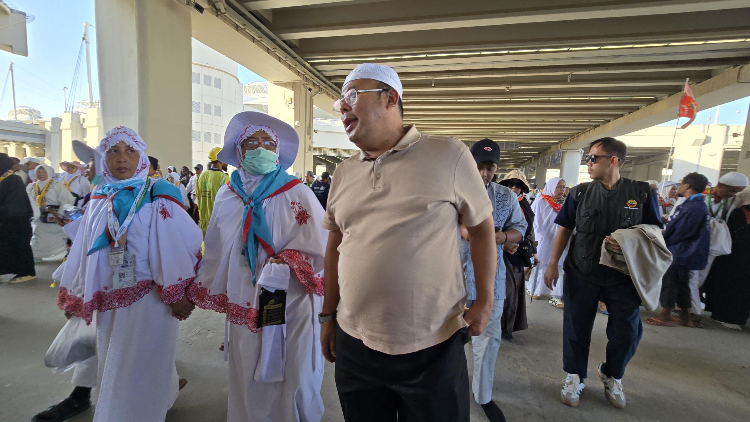 Ketua Tim Pengawas (Timwas) Haji DPR RI Cucun Ahmad Syamsurijal saat pemantauan ibadah haji 2025 di Mina, Makkah, Sabtu (7/6/2025). Foto: ubed/vel.