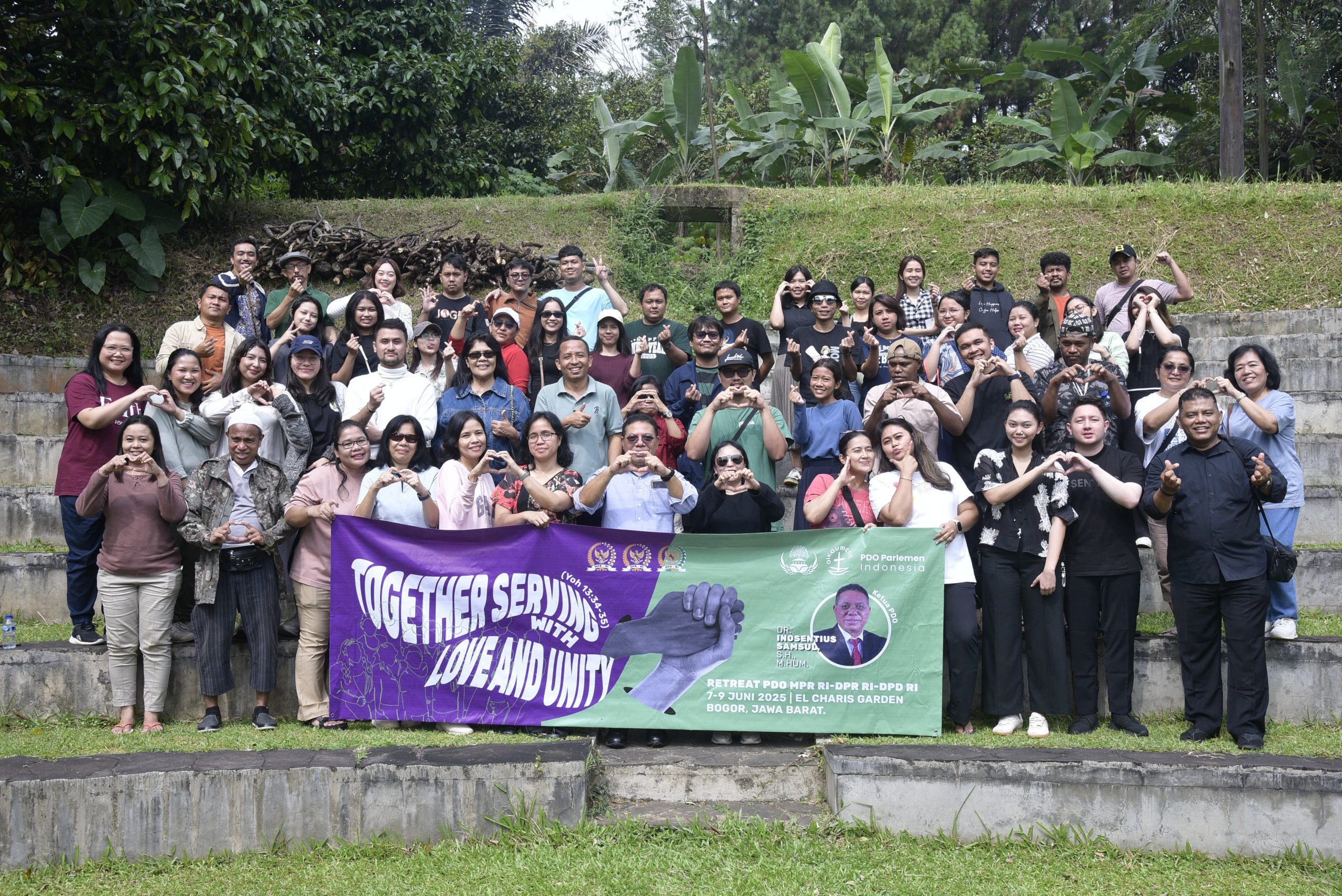 Kepala Badan Keahlian Setjen DPR RI Inosentius Samsul dalam acara yang digelar Persekutuan Doa Oikumene (PDO) MPR, DPR, dan DPD RI kembali menggelar retreat tahunan pada 7–9 Juni 2025 bertempat di El Charis, Ciapus, Bogor. Foto : Mu/Andri.