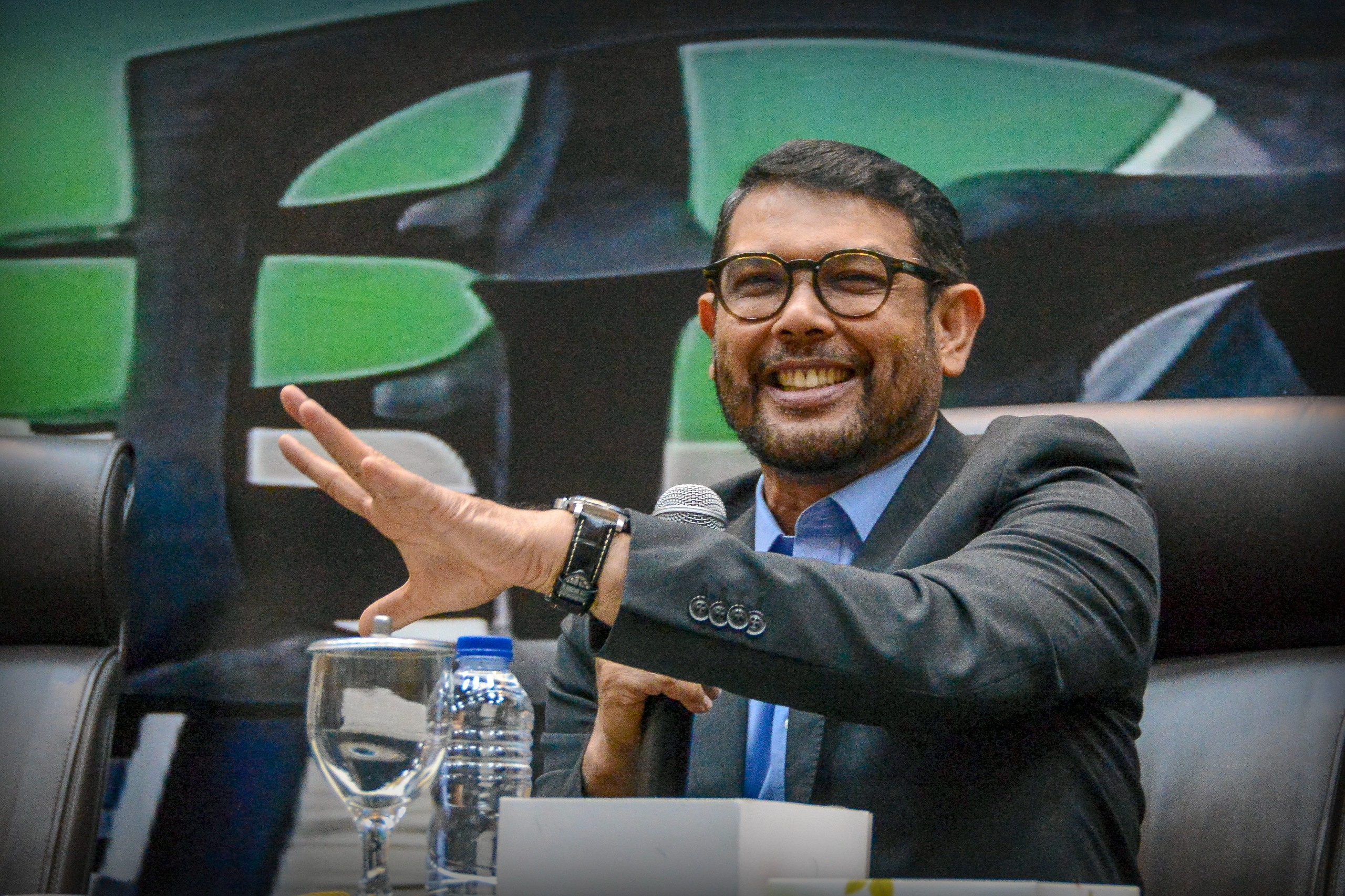 Anggota Komisi III DPR RI, Nasir Djamil dalam forum Diskusi Dialektika Demokrasi di Jakarta, Kamis (19/6/2025). Foto: Mario/vel.