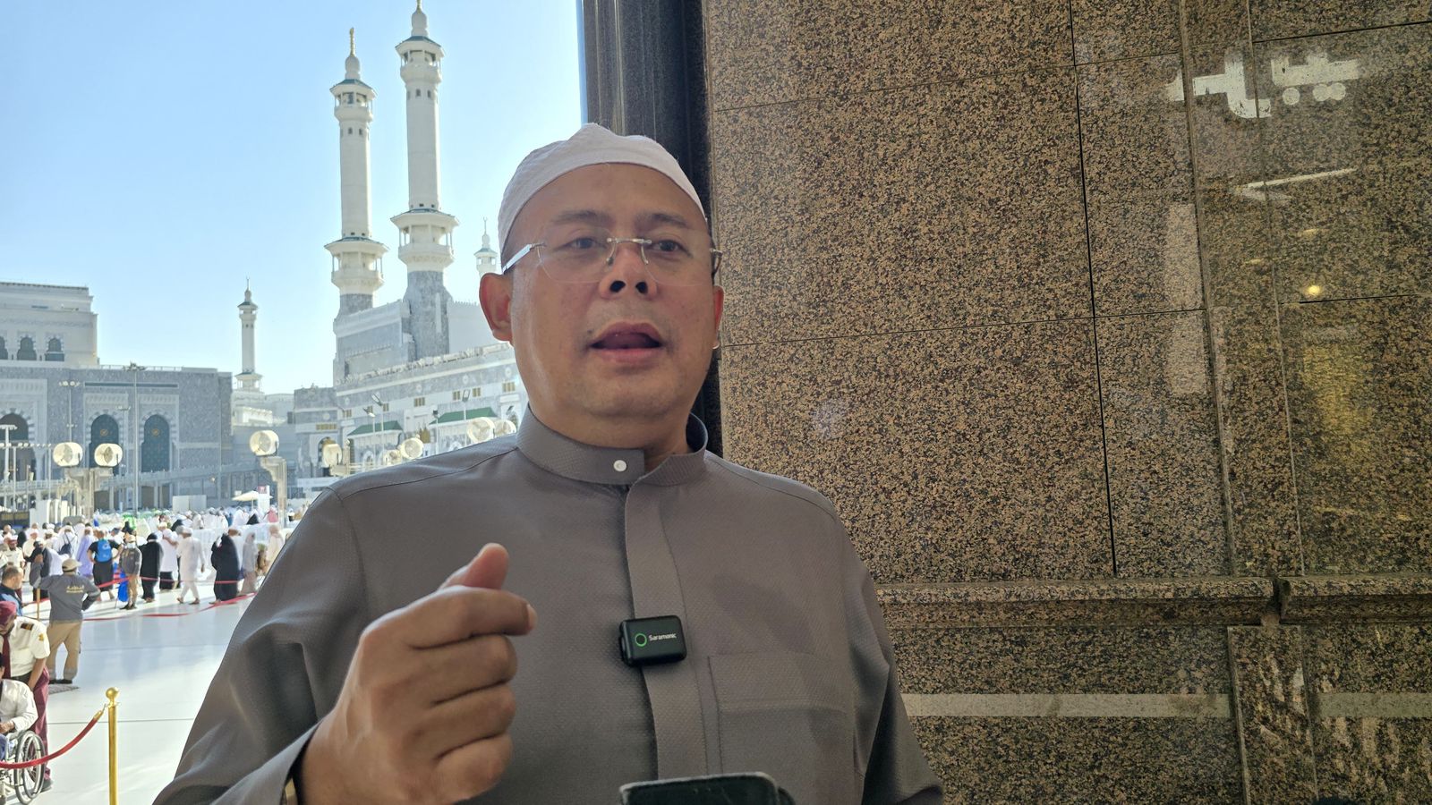 Ketua Tim Pengawas (Timwas) Haji DPR RI Cucun Ahmad Syamsurijal saat kegiatan pengawasan ibadah haji 2025 di Makkah, Arab Saudi, Selasa (10/6/2025). Foto: rdn/vel.