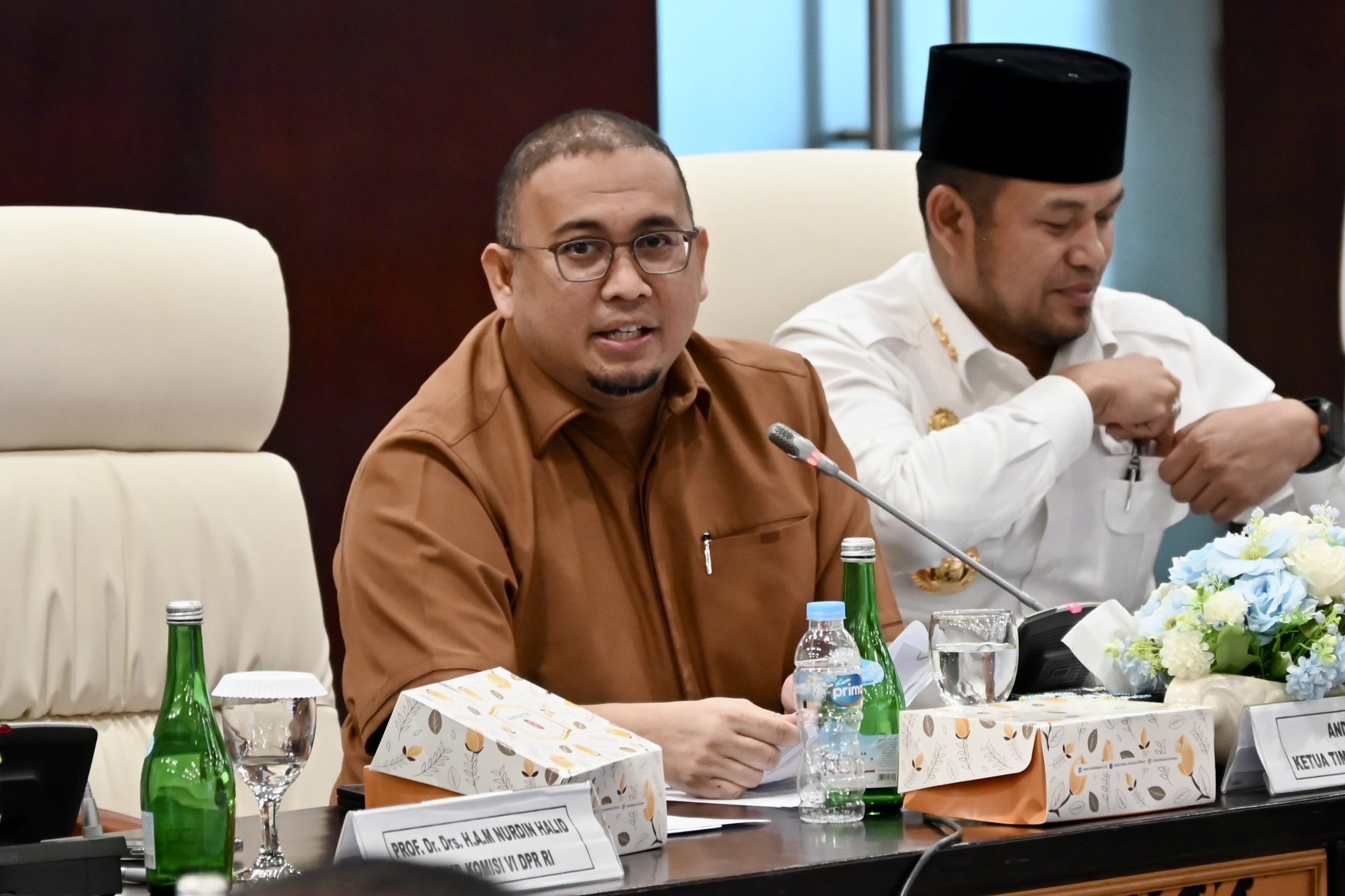 Wakil Ketua Komisi VI DPR RI Andre Rosiade saat Kunjungan Kerja Reses Komisi VI ke Kota Samarinda, Kalimantan Timur, Rabu (18/6/2025). Foto: Eki/vel.