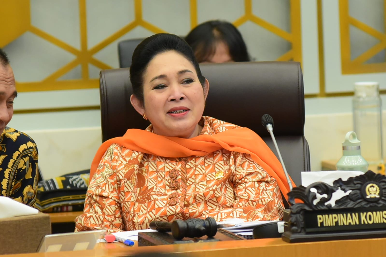 Ketua Komisi IV DPR RI Siti Hediati Hariyadi saat rapat kerja komisi IV DPR RI dengan Kementerian Kelautan dan Perikanan (KKP) di Senayan, Jakarta, Senin (7/7/2025). Foto: Oji/vel.