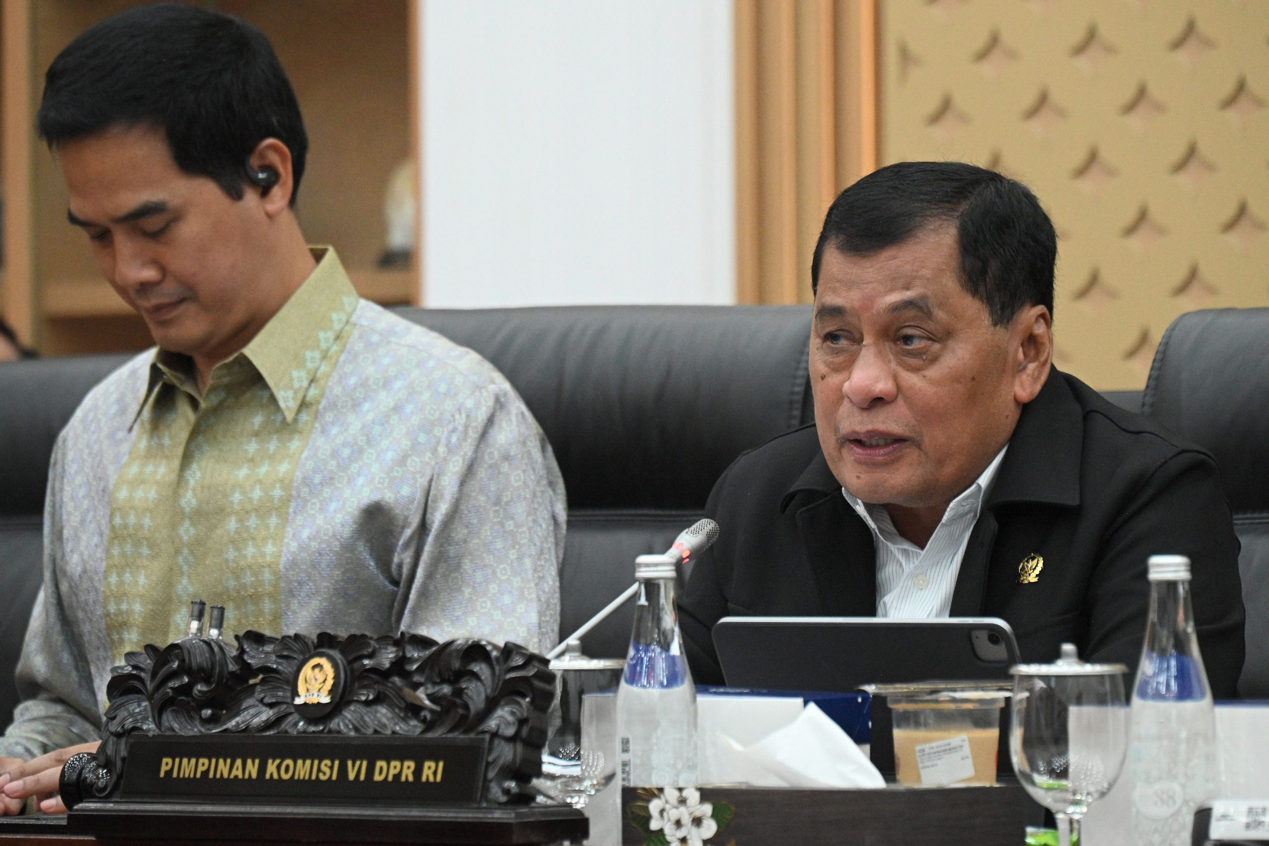 Wakil Ketua Komisi VI DPR RI Nurdin Halid dalam Rapat Dengar Pendapat Komisi VI DPR RI dengan BP Batam, BPKS Sabang, dan KPPU di Gedung Nusantara I, Senayan, Jakarta, Rabu (9/7/2025). Foto : Farhan/Andri.