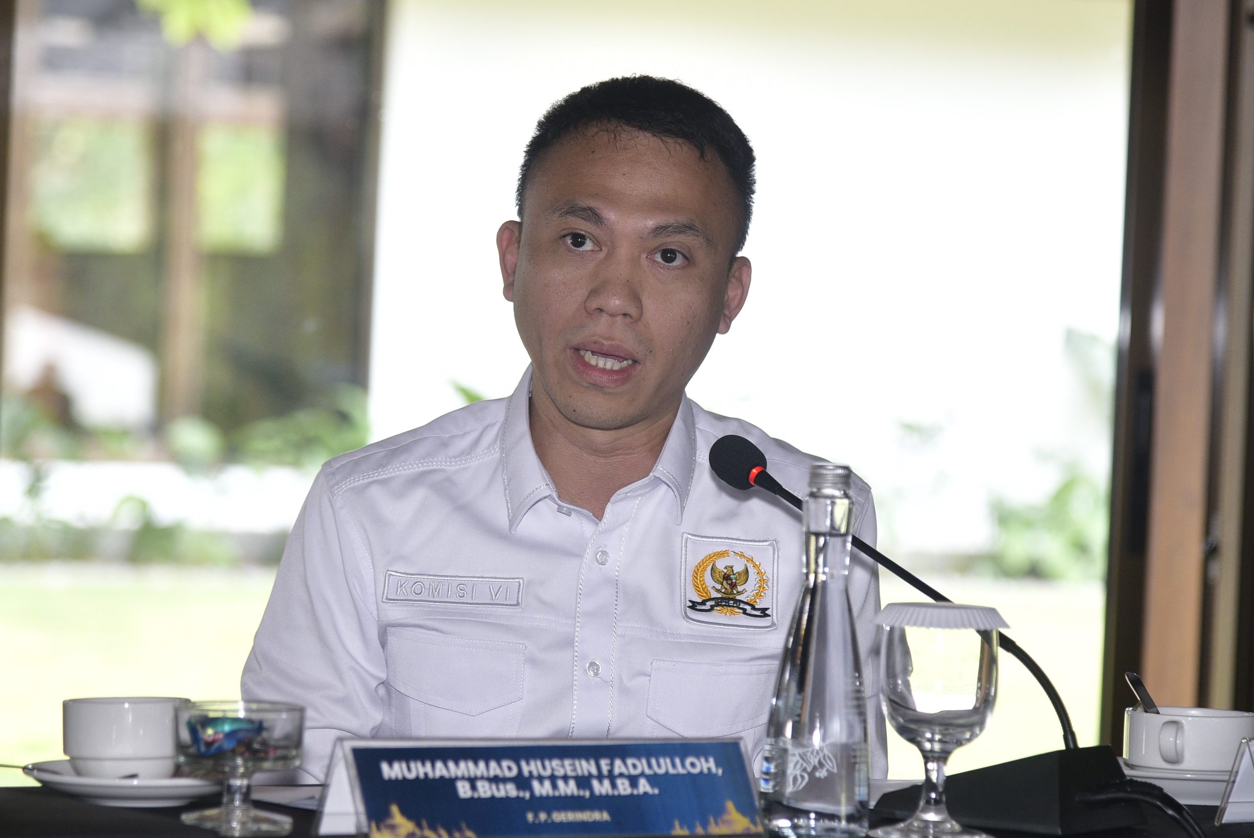 Anggota Komisi VI DPR RI Muhammad Husein Fadlulloh saat kunjungan kerja Komisi VI DPR RI ke Magelang, Jawa Tengah, hari Sabtu (12/7/2025). Foto : Mun/Andri.