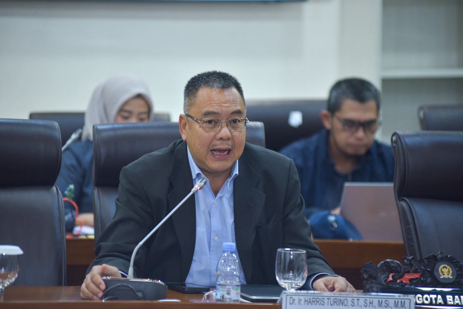 Anggota Badan Aspirasi Masyarakat (BAM) DPR RI Harris Turino dalam Rapat Dengar Pendapat Umum (RDPU) Badan Aspirasi Masyarakat (BAM) DPR RI dengan Presidium GEKANAS di Gedung Nusantara II, Senayan, Jakarta, Rabu (7/9/2025). Foto : Eno/Andri.