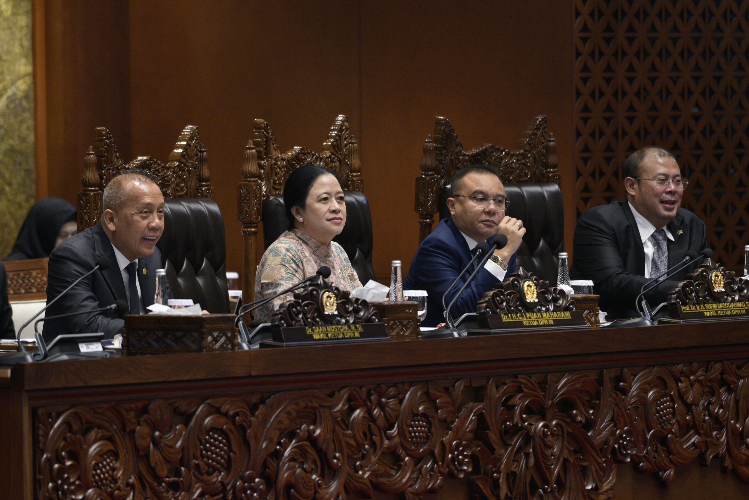 Ketua DPR RI Dr. (H.C.) Puan Maharani saat Rapat Paripurna DPR RI ke-24 Masa Persidangan IV Tahun Sidang 2024–2025 di Gedung Nusantara II, Senayan, Jakarta, Selasa (15/7/2025). Foto : Munchen/Andri.