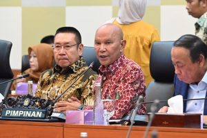 Ketua Badan Anggaran DPR RI, Said Abdullah dalam Rapat Kerja bersama Menteri Keuangan RI, Menteri PPN/Kepala Bappenas RI, dan Gubernur Bank Indonesia di Ruang Rapat Banggar, Selasa (22/7/2025). Foto: Wildan/vel.