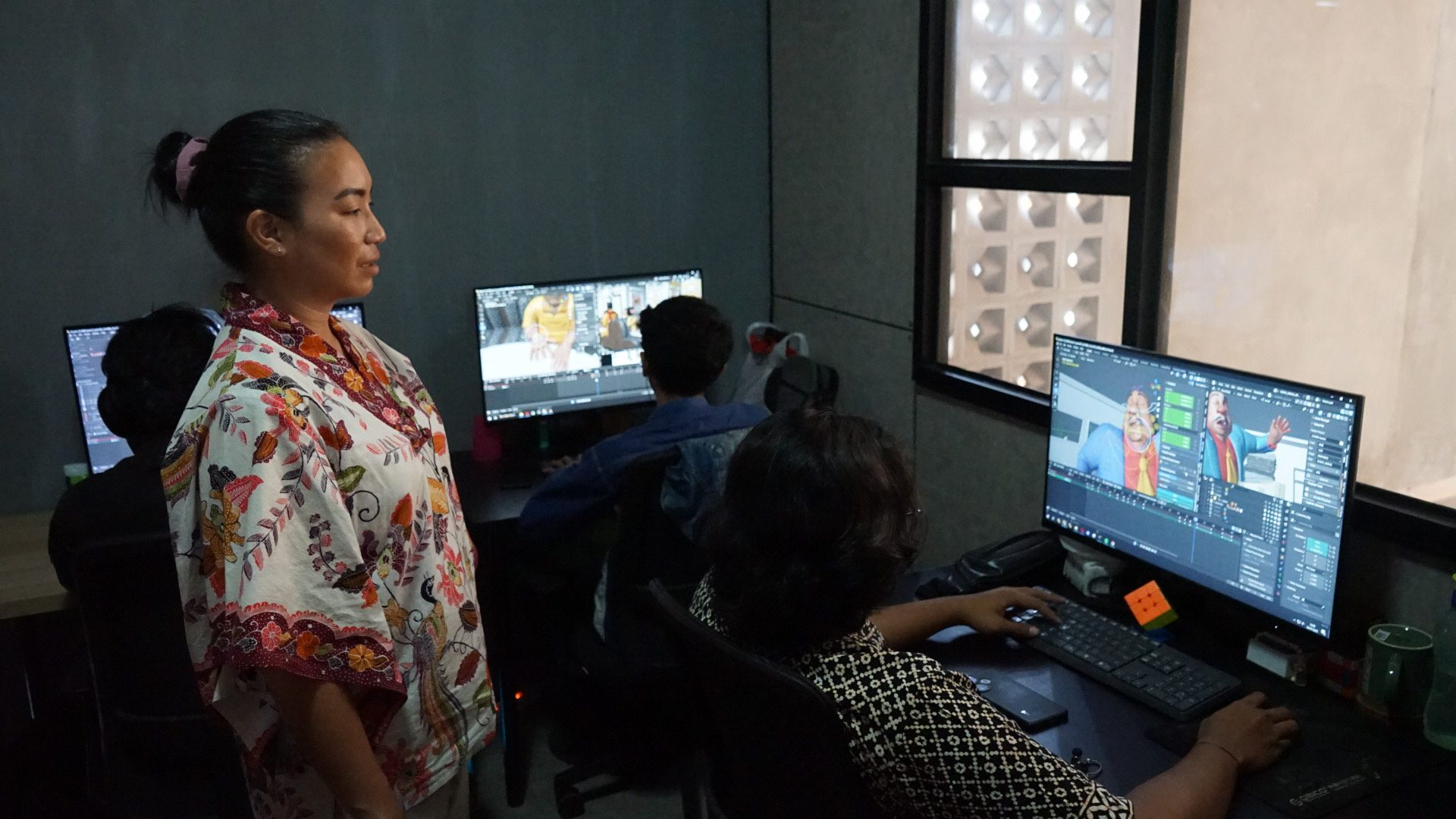 Wakil Ketua Komisi VII DPR RI, Rahayu Saraswati, saat kunjungan kerja reses Komisi VII DPR RI ke Studio Animasi Manimonki di Surakarta, Jawa Tengah, Sabtu (26/7/2025). Foto: Ubed/vel.
