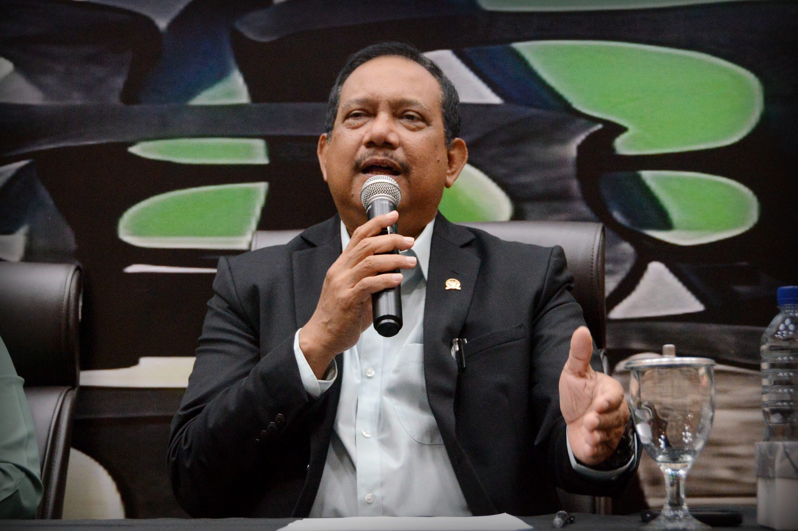 Anggota Komisi III DPR RI Rikwanto saat menjadi pembicara dalam Forum Legislasi di Gedung Nusantara I, Senayan, Jakarta, Selasa (9/7/2025). Foto: Mario/vel.