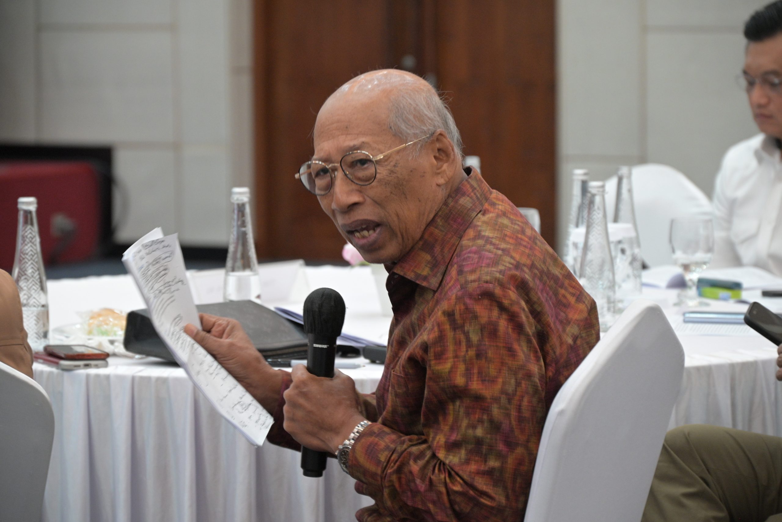 Anggota Panitia Khusus (Pansus) RUU Pengelolaan Ruang Udara DPR RI I Wayan Sudirta, saat agenda Kunjungan Kerja Spesifik Pansus RUU Pengelolaan Ruang Udara DPR RI di Lanud I Gusti Ngurah Rai Bali, Kabupaten Badung, Bali, Sabtu (12/7/2025). Foto: Saum/vel.