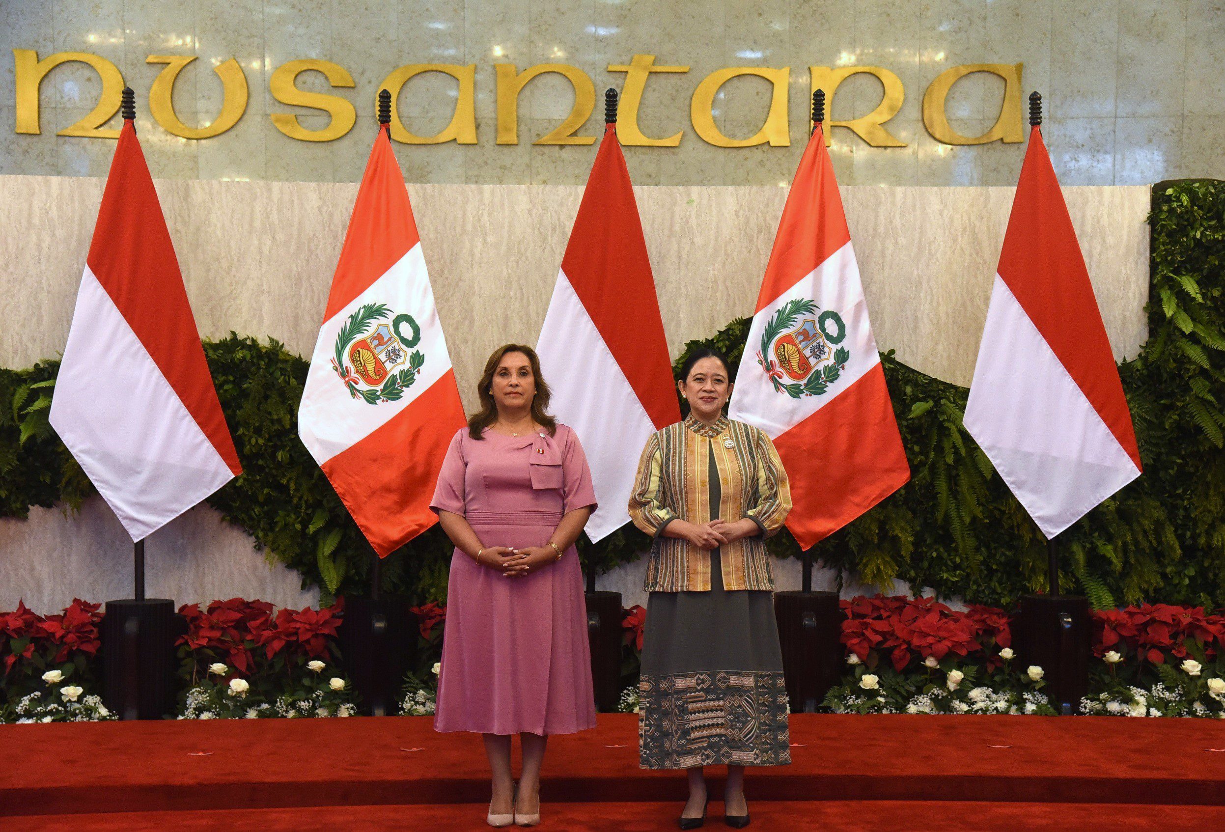 Ketua DPR RI Dr. (H.C.) Puan Maharani menerima kunjungan Presiden Republik Peru, (H.E.) Dina Ercilia Boluarte Zegarra, di Ruang VVIP Gedung Nusantara DPR RI, Senin (11/8/2025). Foto : Arief/Andri.